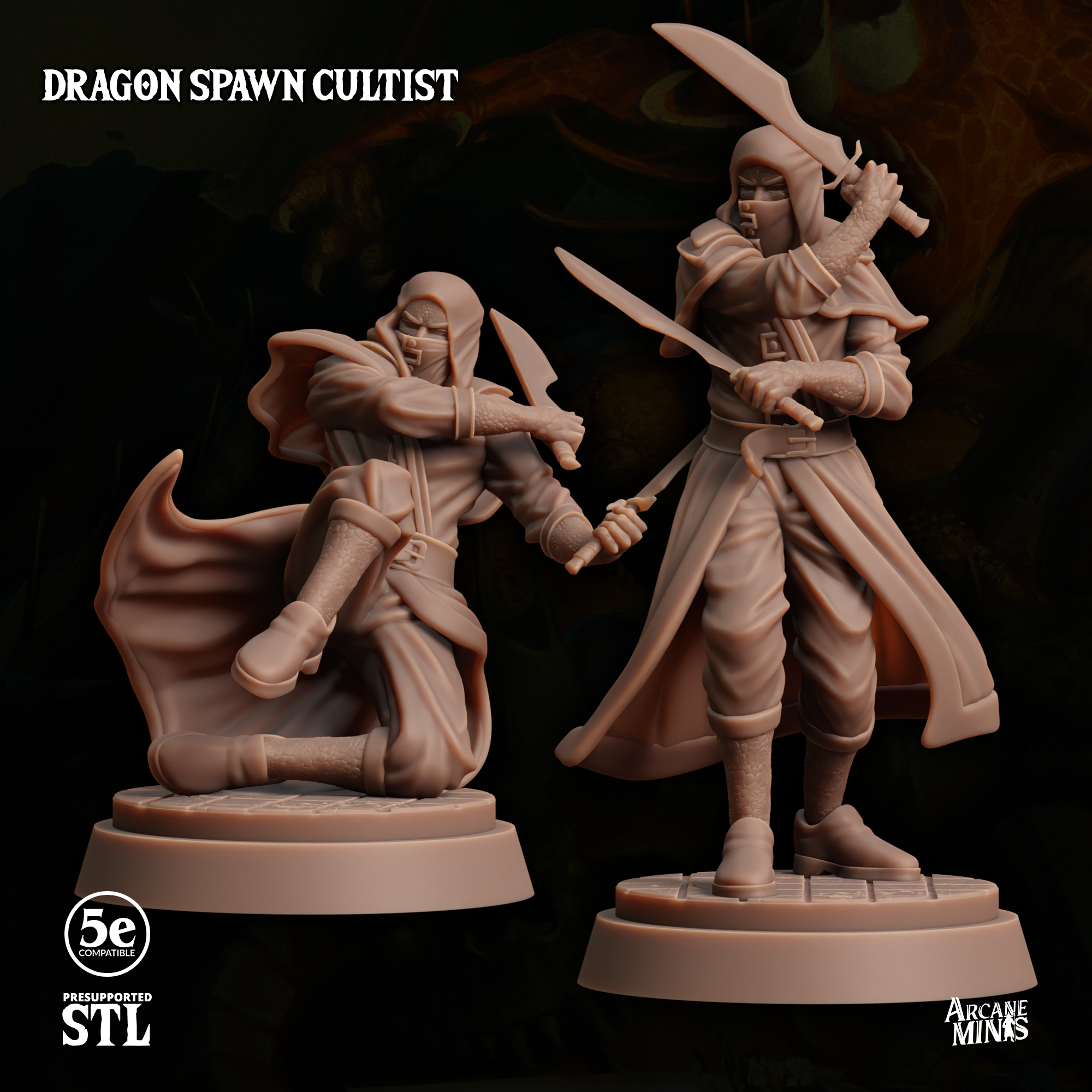 Dragon Spawn Cultist 3 by SordanePublishing, is a proxy for Assassin Acolyte, Master Assasin, Sultanate Assasin, in Iron Sultanate.
