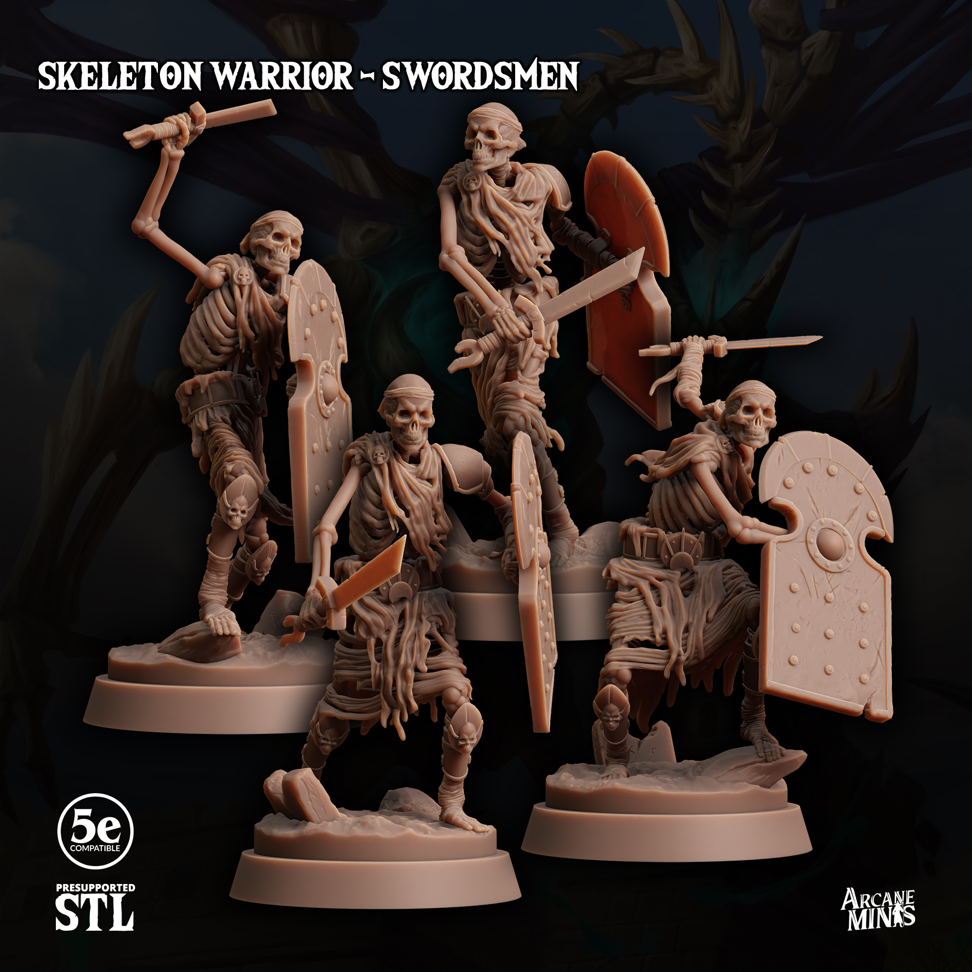 Skeleton Warrior - Swordsmen by SordanePublishing, is a proxy for Corpse Guard, in Cult of the Black Grail.