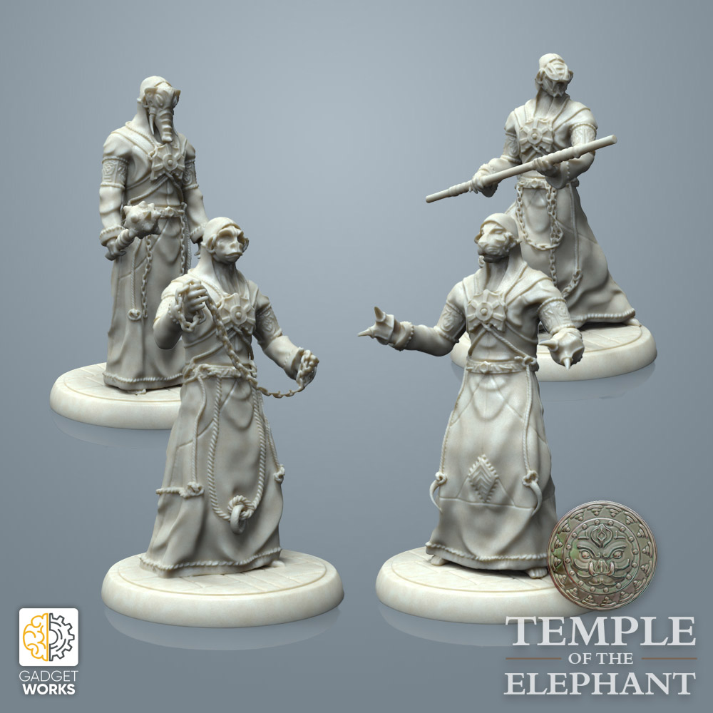 32mm Cultists 4 pack by Gadgetworks, is a proxy for Heretic Priest, in Heretic Legion.