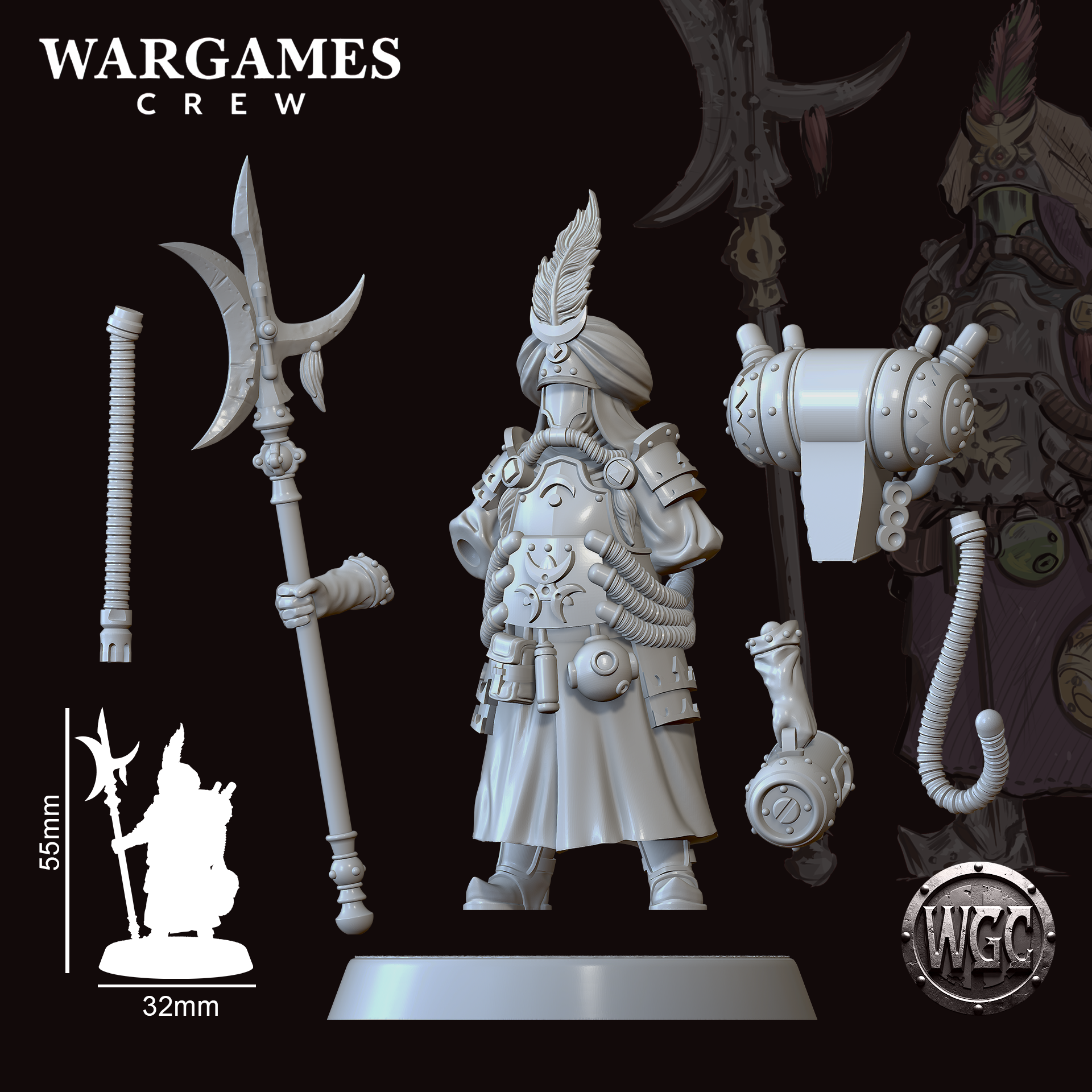 Murideen Biochemist by WargamesCrew, is a proxy for Combat Biologist, in The Principality of New Antioch.