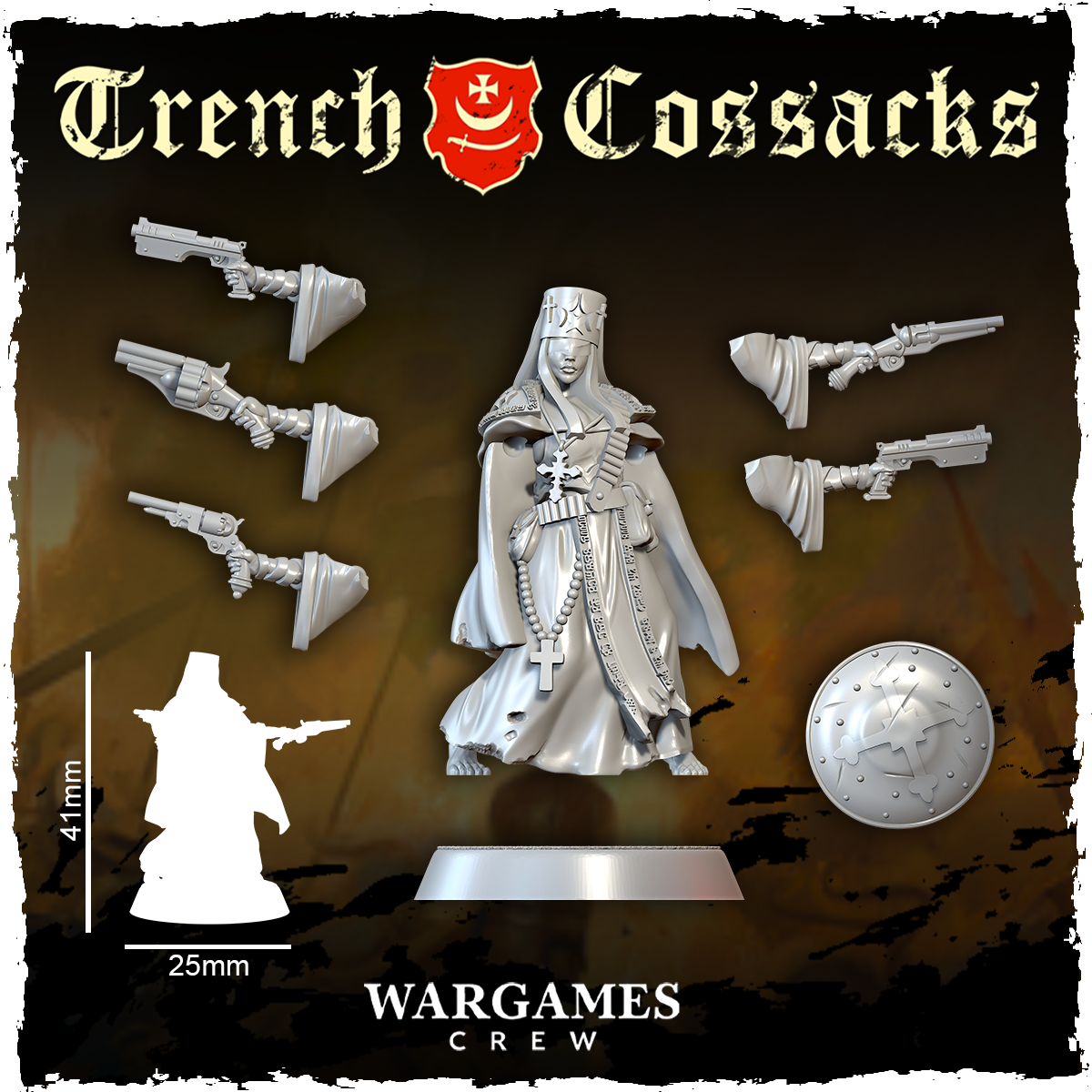 SNIPER NUN #3 (SNIPER PRIESTESS) by WargamesCrew, is a proxy for Sniper Priest, in The Principality of New Antioch.