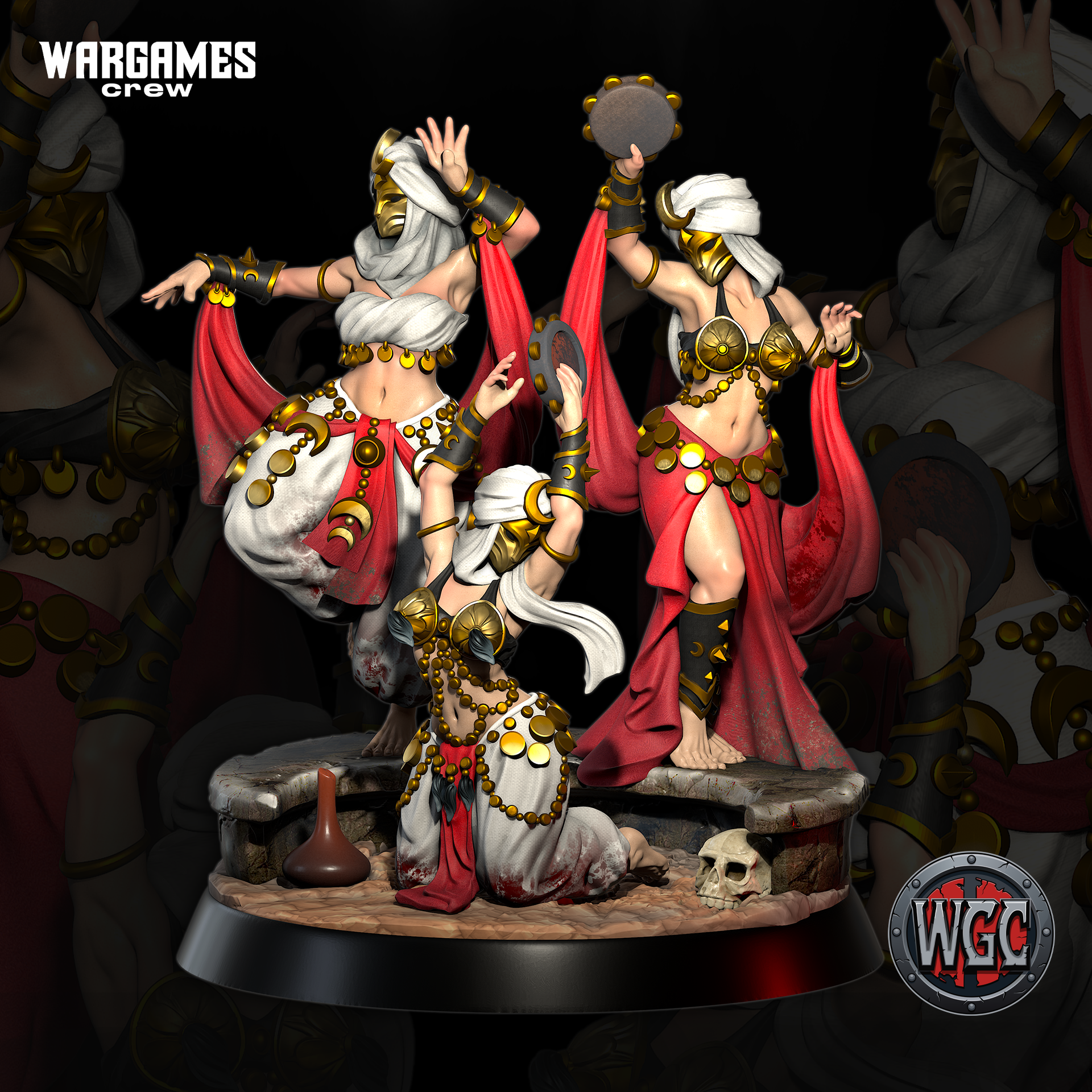 Daughters of the Veil. Murideen Acolyte Only Nuns Models of the month by WargamesCrew, is a proxy for Dervish, in Iron Sultanate.