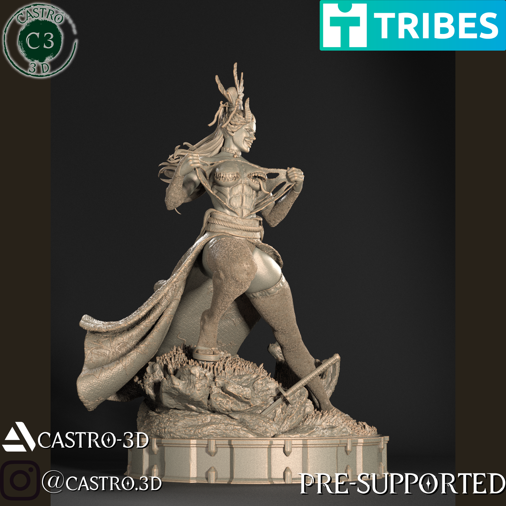 Akahana Female Yokai - Japanese miniature collecton by Castro3D - Image 3