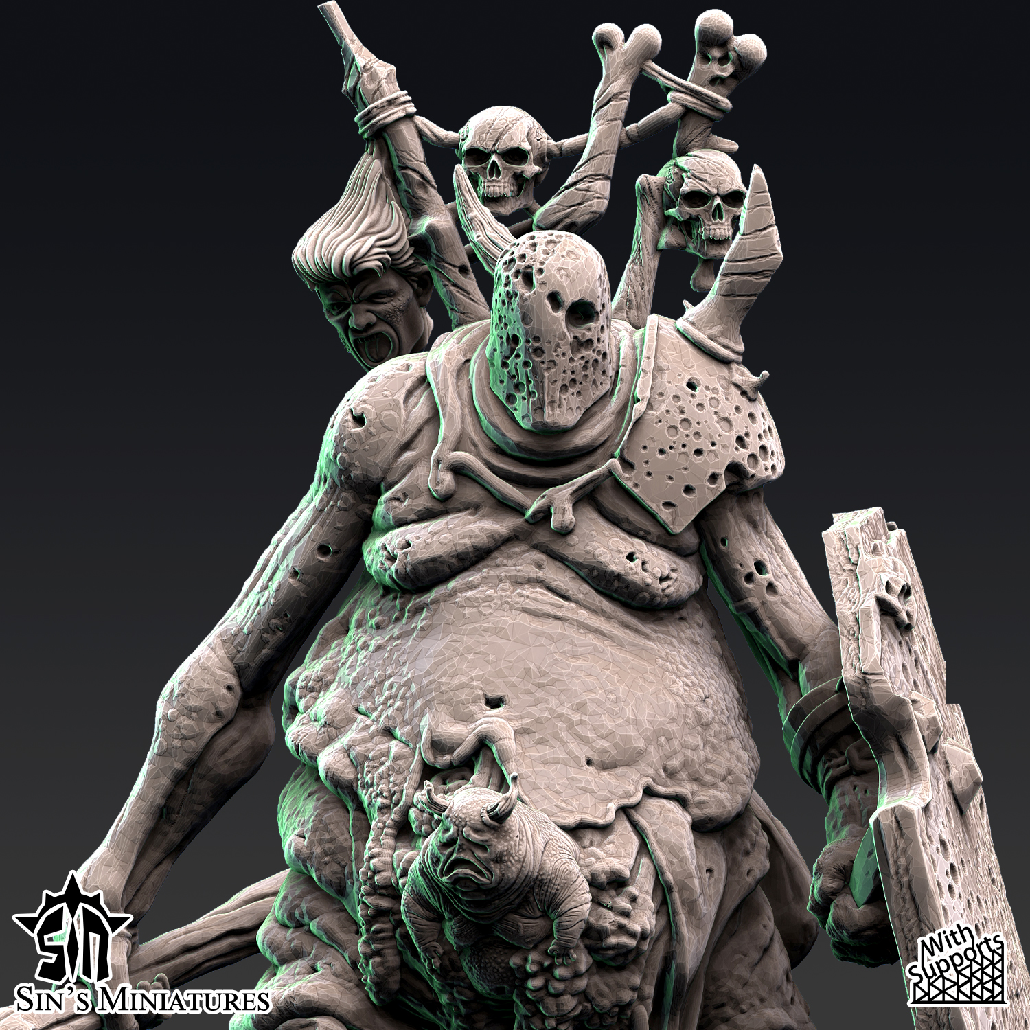 The Plaguechosen Champion Trio by Sin's Miniatures - Image 2