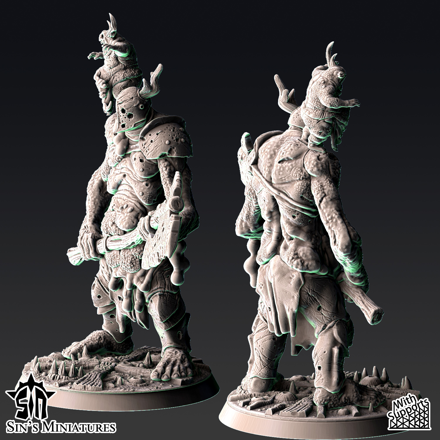The Plaguechosen Champion Trio by Sin's Miniatures - Image 4