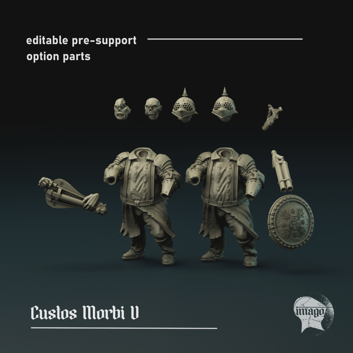 Musician modular Custos Morbi 5 by Imago Miniatures, is a proxy for Corpse Guard, in Cult of the Black Grail.