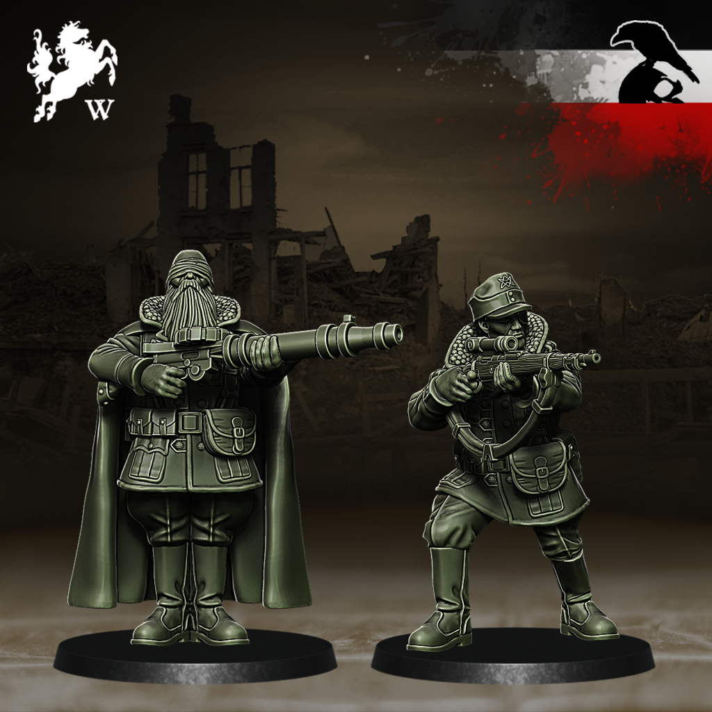 Germans - Snipers by Westfalia Miniatures, is a proxy for Sniper Priest, in The Principality of New Antioch.