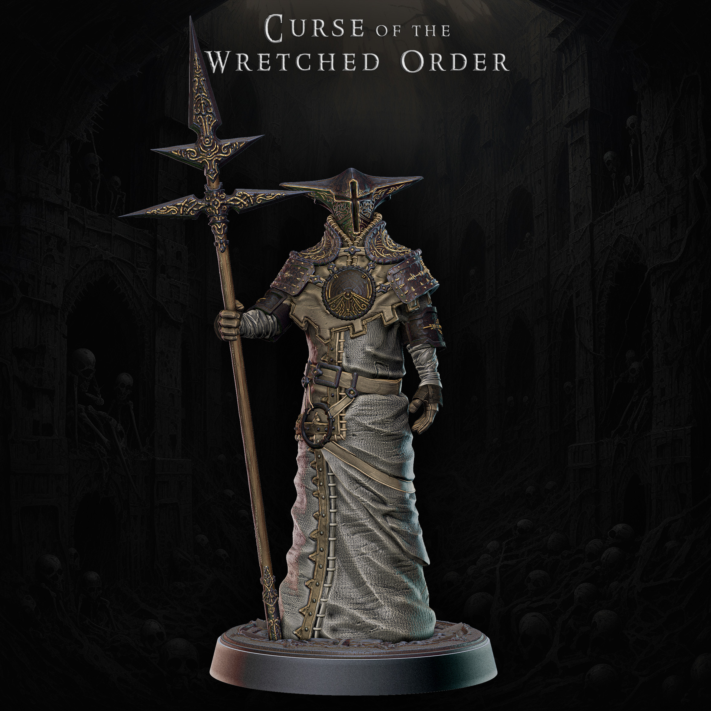Fallen Crusader - 6 Poses - Curse of the Wretched Order by Monolith Arts, is a proxy for Observer, in Trench Pilgrims.