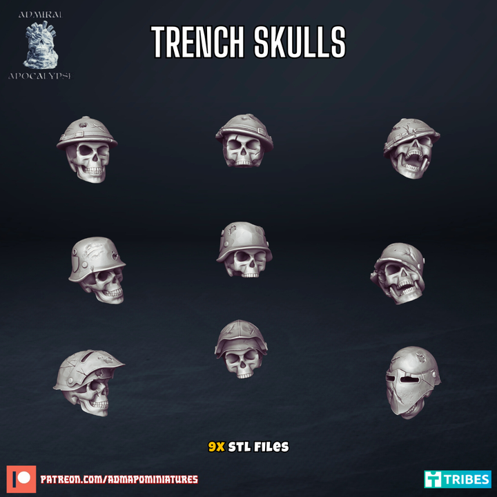 Trench Skulls by Admiral Apocalypse - Trench Crusade Terrain