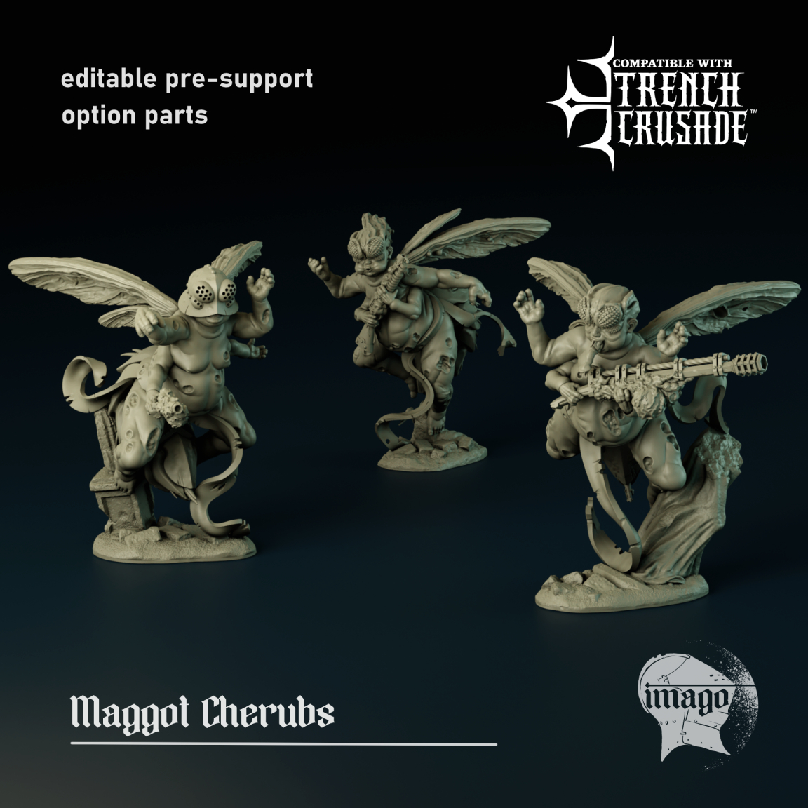 Maggot Cherubs by Imago Miniatures, is a proxy for Herald of Beelzebub, in Cult of the Black Grail.