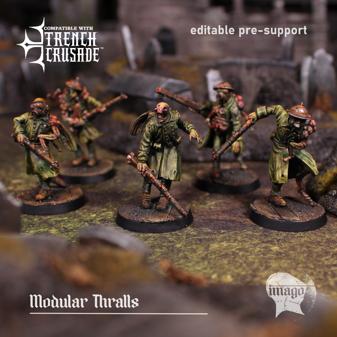 Mourning Thralls by Imago Miniatures, is a proxy for Bereaved, in Cult of the Black Grail.