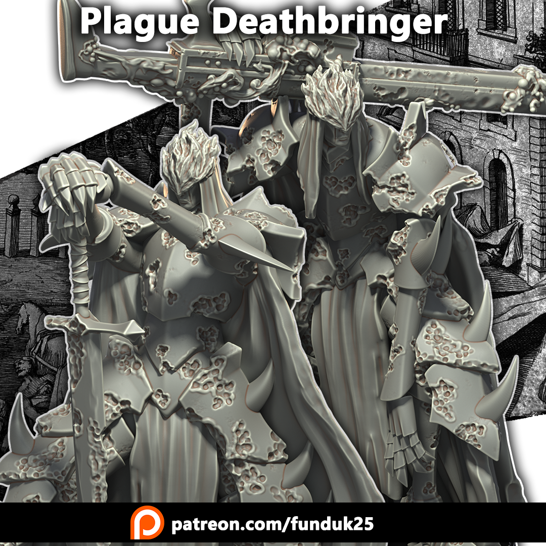 Plague Deathbringer by Dimomodels, is a proxy for Executor, Plague Knight, in Cult of the Black Grail.
