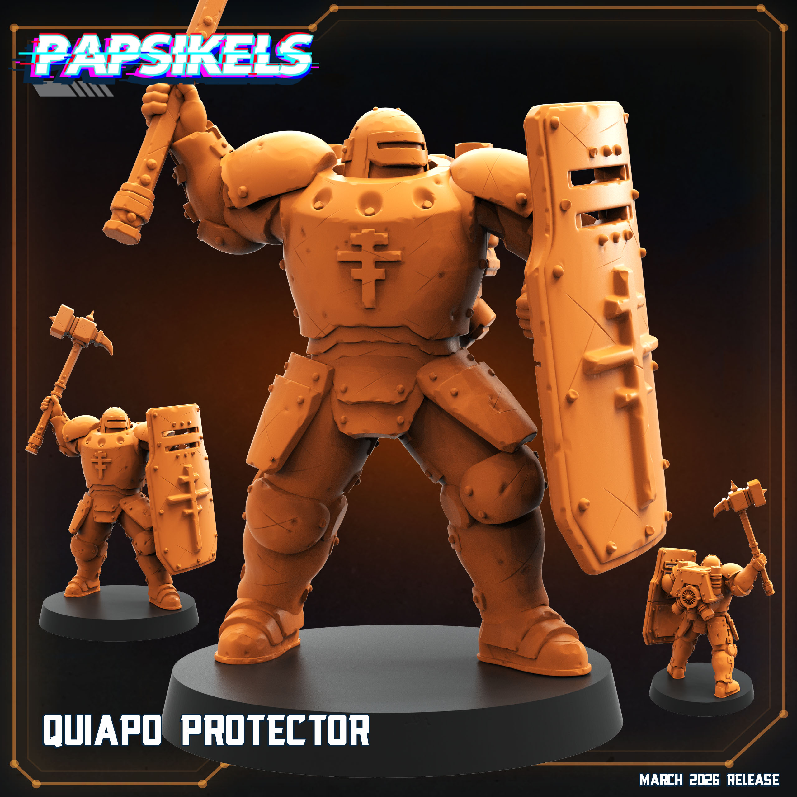 QUIAPO PROTECTOR by PAPSIKELS MINIATURES, is a proxy for Mechanised Heavy Infantry, in The Principality of New Antioch.