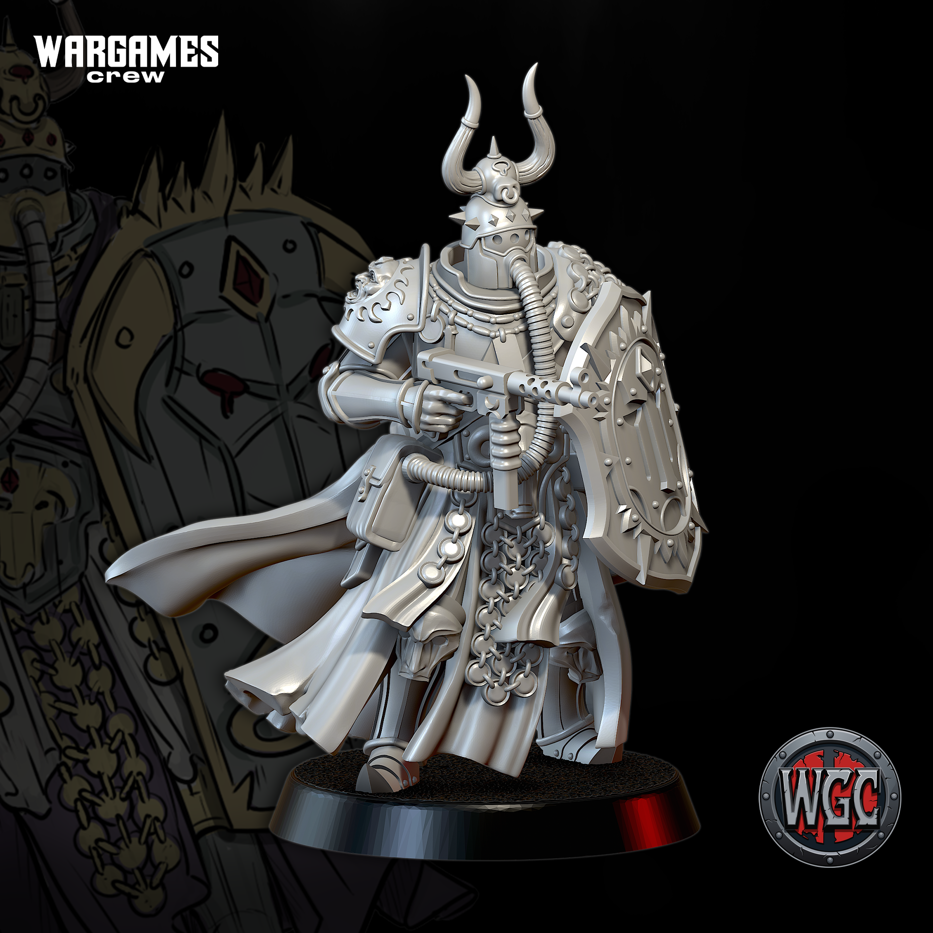The Gilded Consecrated #2 (Annointed) by WargamesCrew, is a proxy for Hell Knight, in Court of the Seven Headed Serpent.