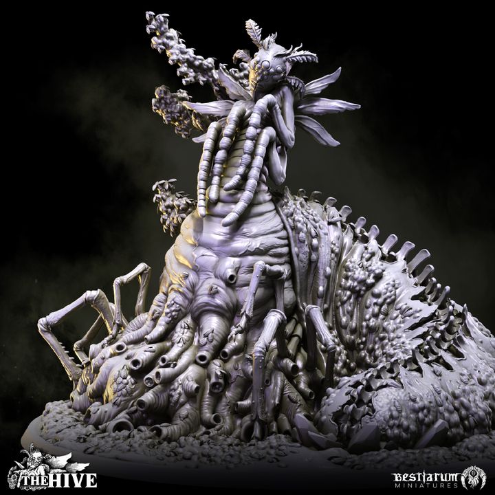Hive Queen | Hive | Insects by Bestiarum Miniatures, is a proxy for Matagog Hag, in Cult of the Black Grail.