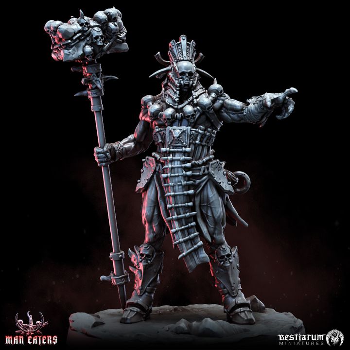Slaughter Chief by Bestiarum Miniatures, is a proxy for Hell Knight, in Court of the Seven Headed Serpent.