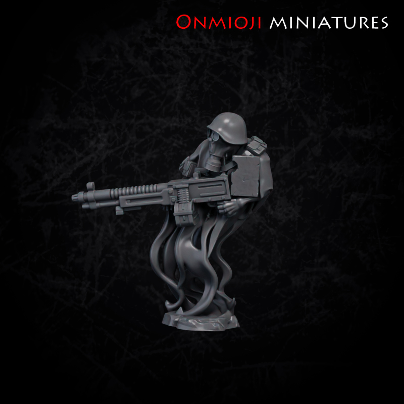 Undead soldier - 8 by Onmioji Miniatures, is a proxy for Heretic Trooper, in Heretic Legion.