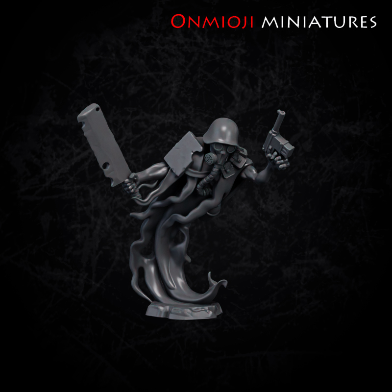 Undead soldier - 7 by Onmioji Miniatures, is a proxy for Heretic Trooper, in Heretic Legion.