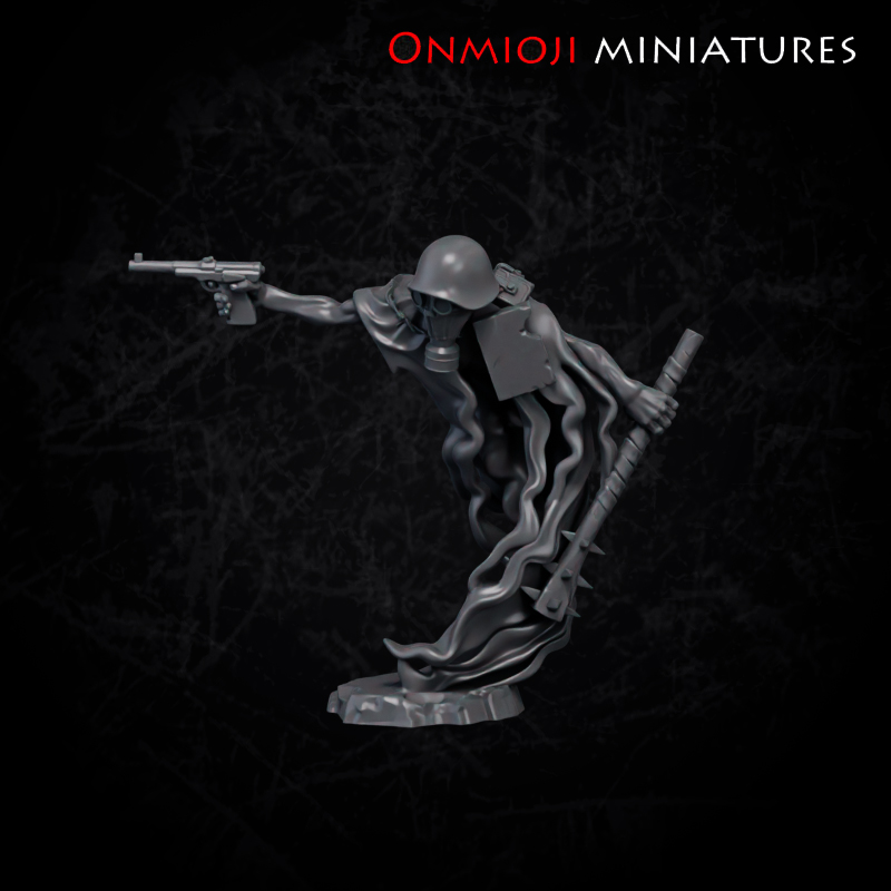 Undead soldier - 5 by Onmioji Miniatures, is a proxy for Heretic Trooper, in Heretic Legion.