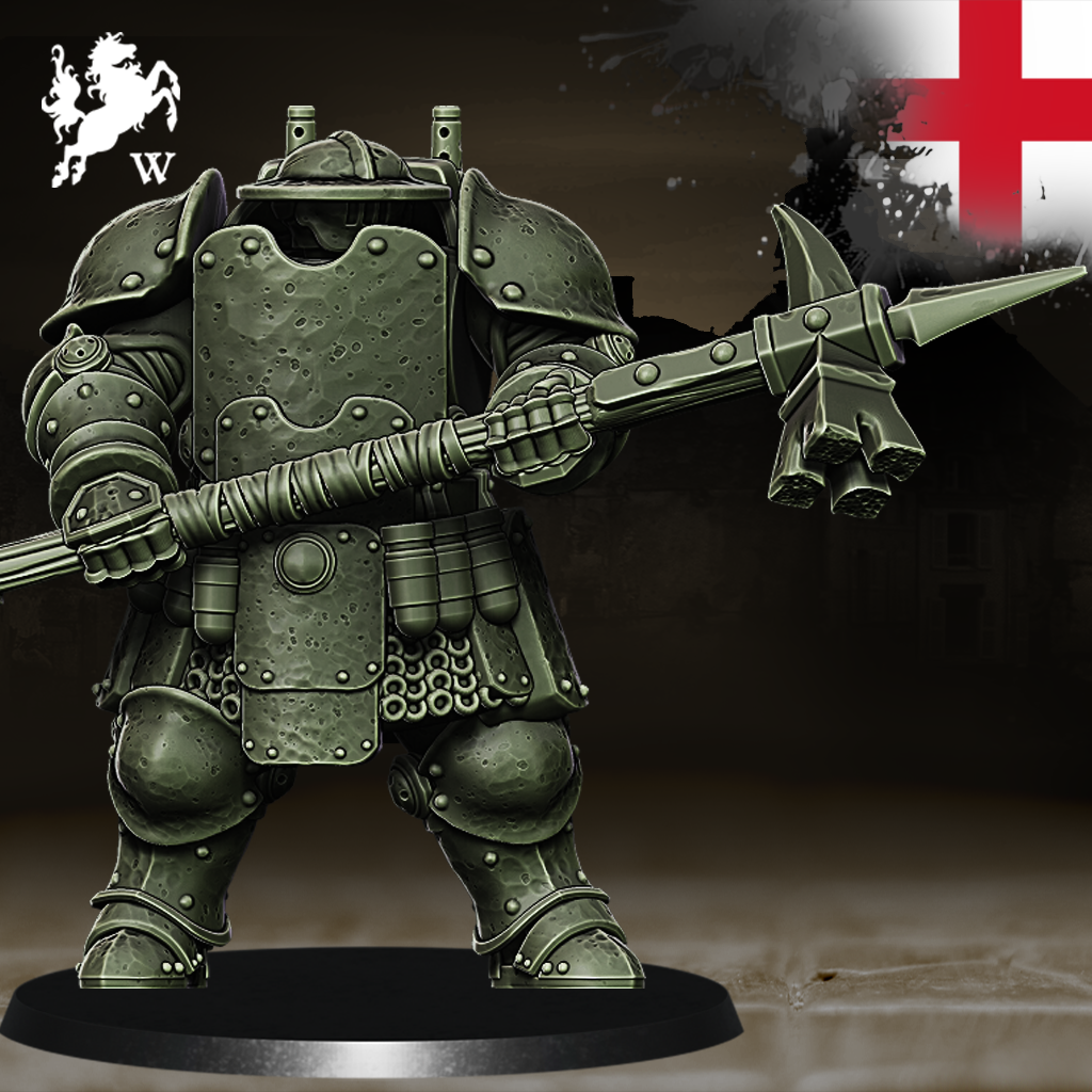 England - Walking Tank with Hammer by Westfalia Miniatures, is a proxy for Mechanised Heavy Infantry, in The Principality of New Antioch.