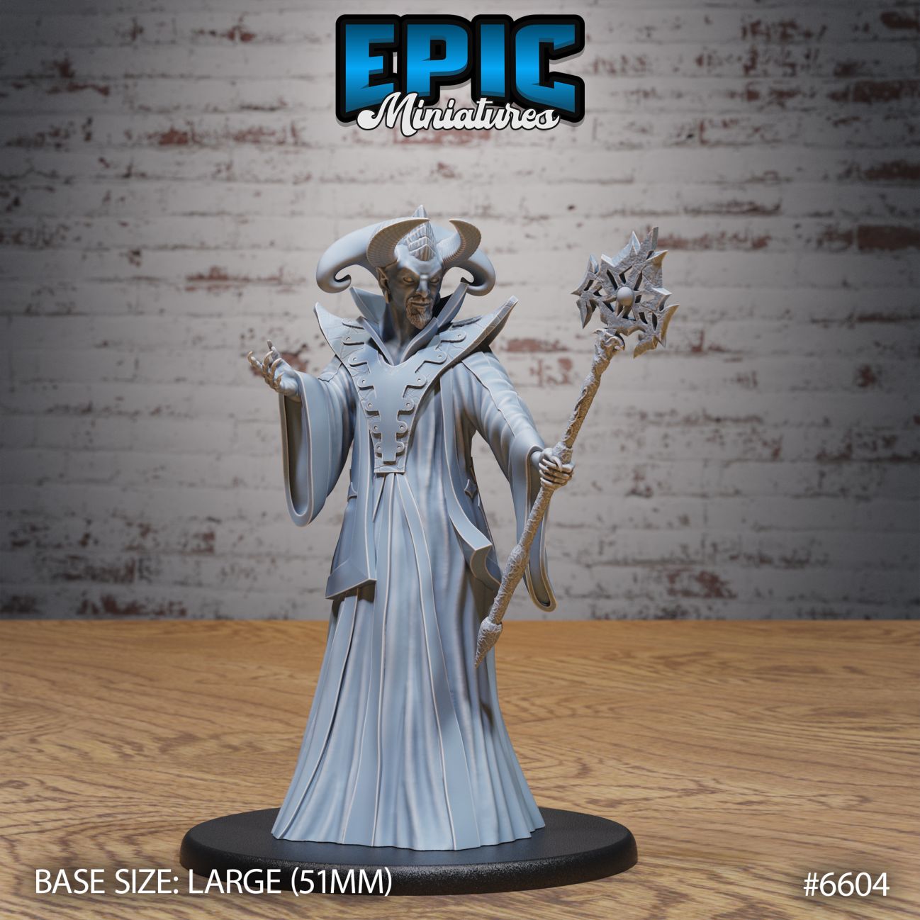 Asmodeus Avatar / Hell Lord / Infernal Devil / Demon Creature / Demonic Beast / Diablo Monster / Abyss Encounter by Epic-Miniatures, is a proxy for Heretic Priest, Heretic Priest of Mammon, Sorcerer, in Court of the Seven Headed Serpent, Heretic Legion.