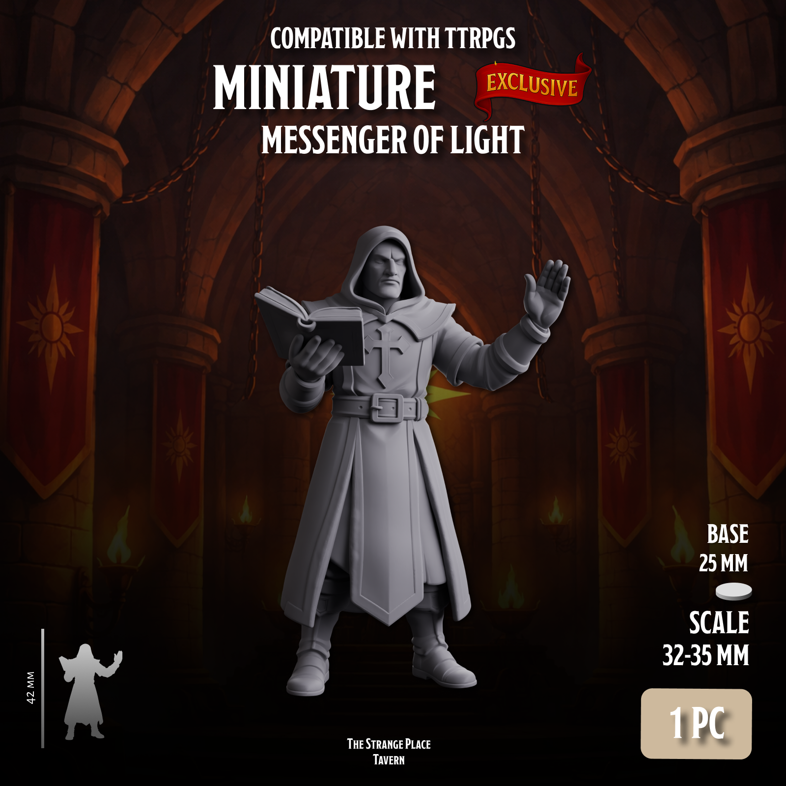 MESSENGER OF LIGHT by The Strange Place Tavern, is a proxy for Trench Cleric, in The Principality of New Antioch.