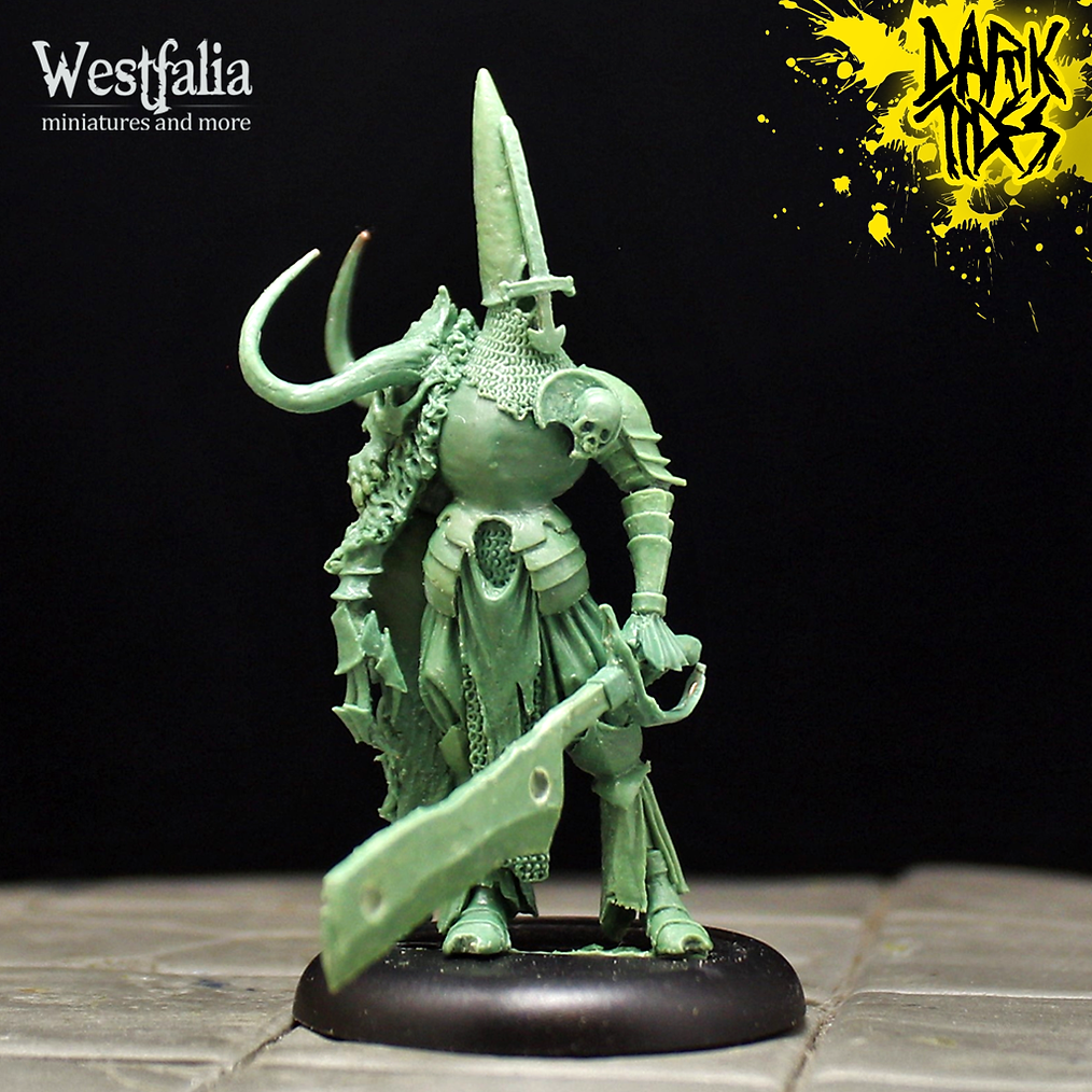 Unterwelt by Westfalia Miniatures, is a proxy for Anointed Heavy Infantry, Butcher Knight, Hell Knight, Plague Knight, in Court of the Seven Headed Serpent, Cult of the Black Grail, Heretic Legion.