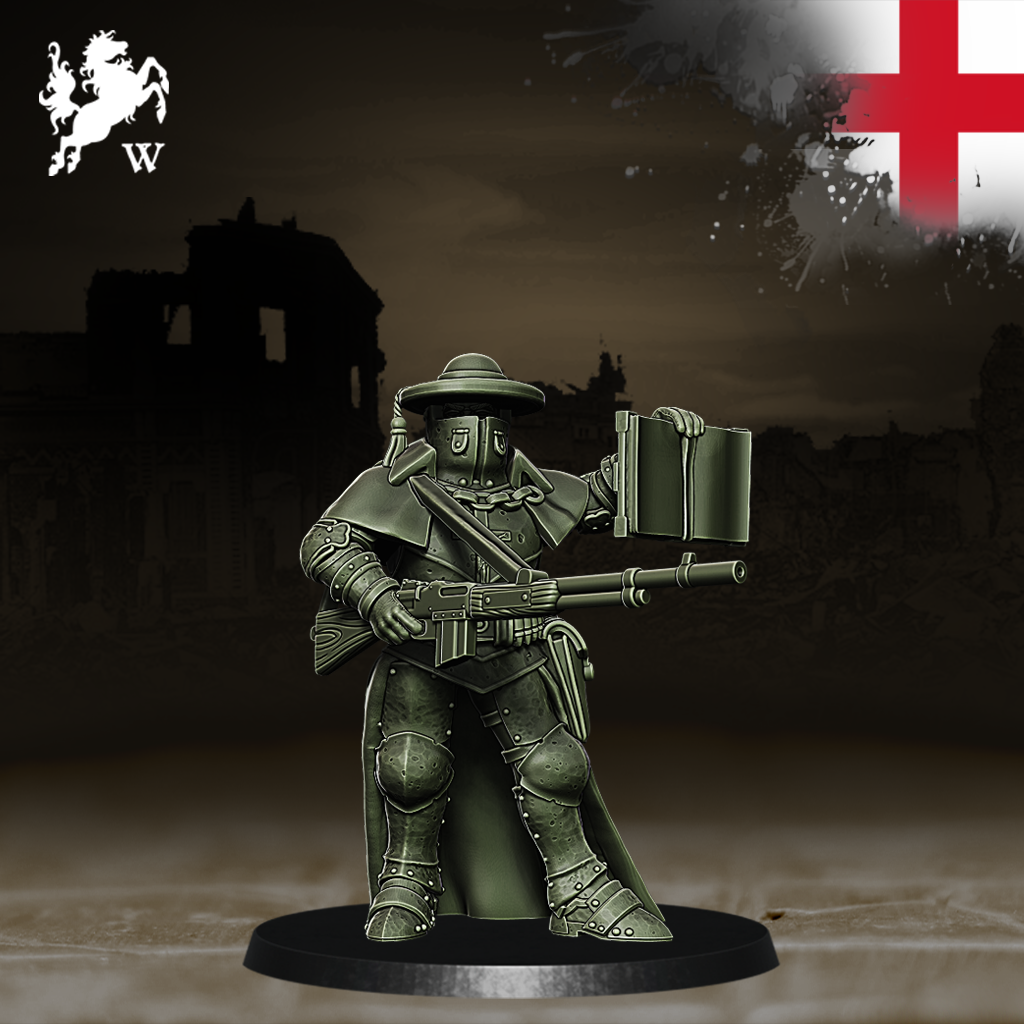 England - Trench Vicar by Westfalia Miniatures, is a proxy for Trench Cleric, in The Principality of New Antioch.