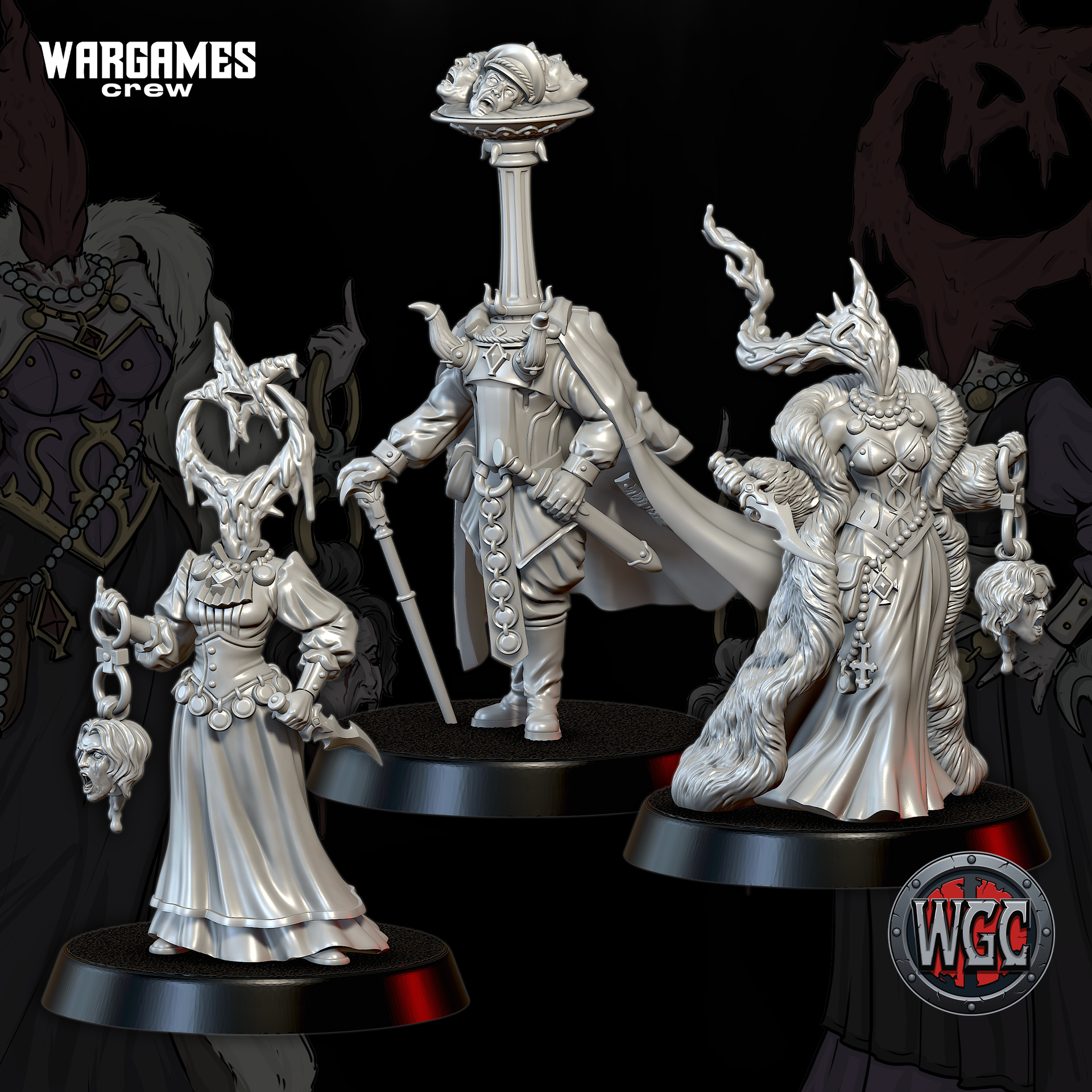 Voices of the Ledger x3 by WargamesCrew, is a proxy for Heretic Chorister, in Heretic Legion.