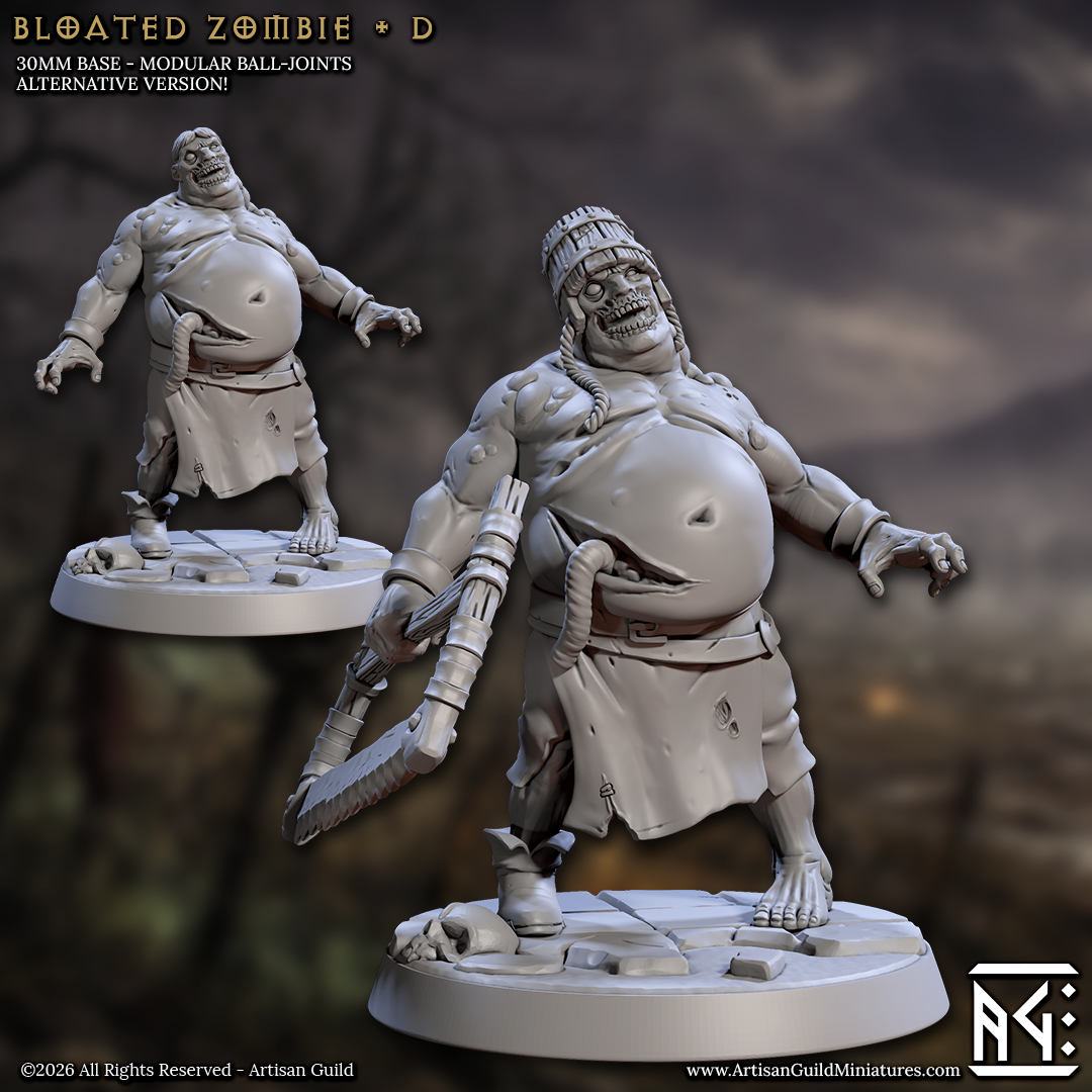 Bloated Zombie - D (March of the Zombie Walkers) by Artisan Guild, is a proxy for Corpse Guard, in Cult of the Black Grail.