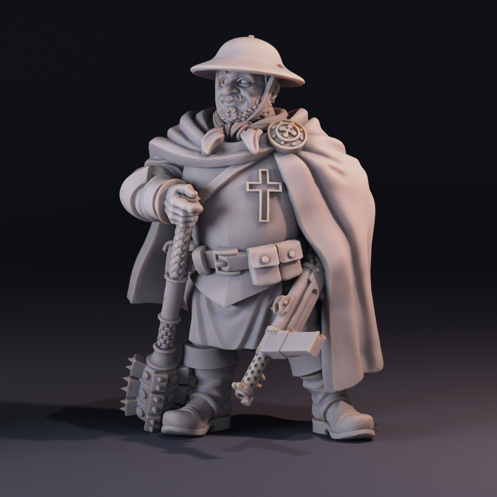 Combat Engineer Dannel, New Antioch Soldier for Trench Crusade by Michael Evans, is a proxy for Yeoman, in The Principality of New Antioch.