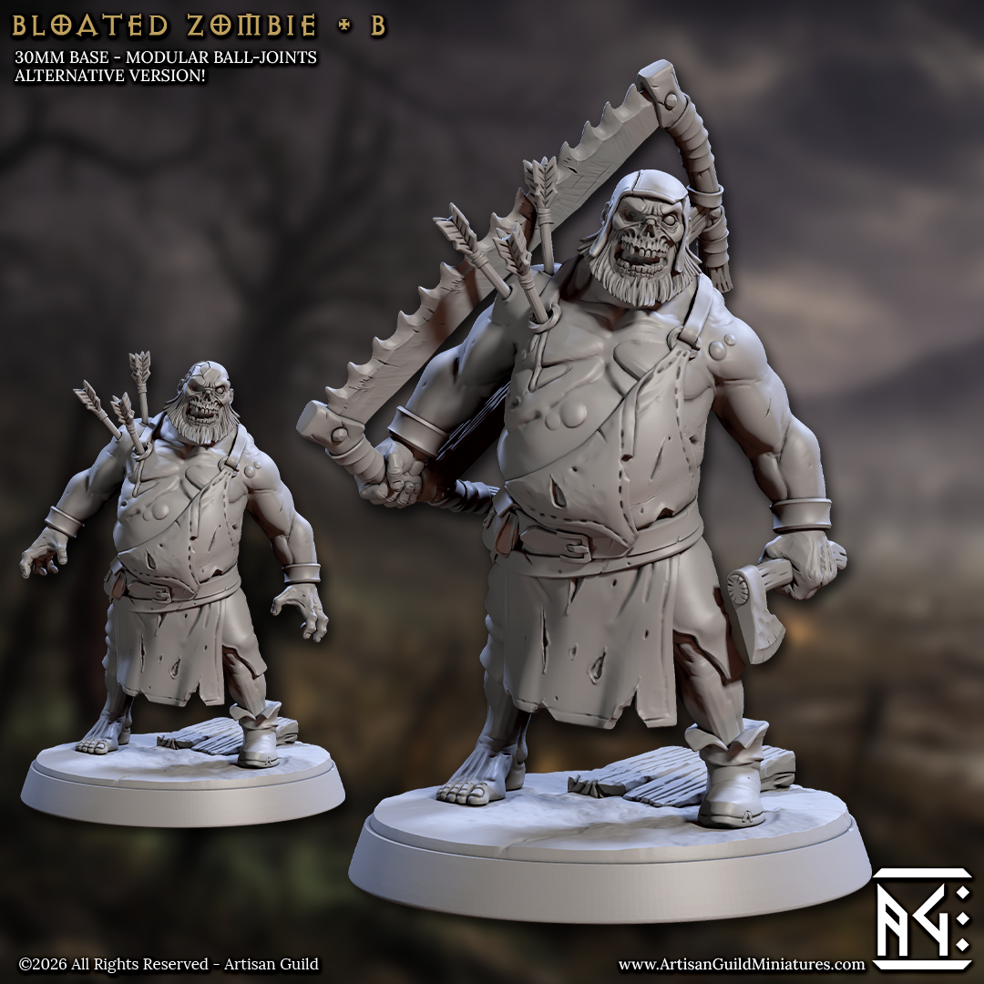 Bloated Zombie - B(March of the Zombie Walkers) by Artisan Guild, is a proxy for Corpse Guard, in Cult of the Black Grail.