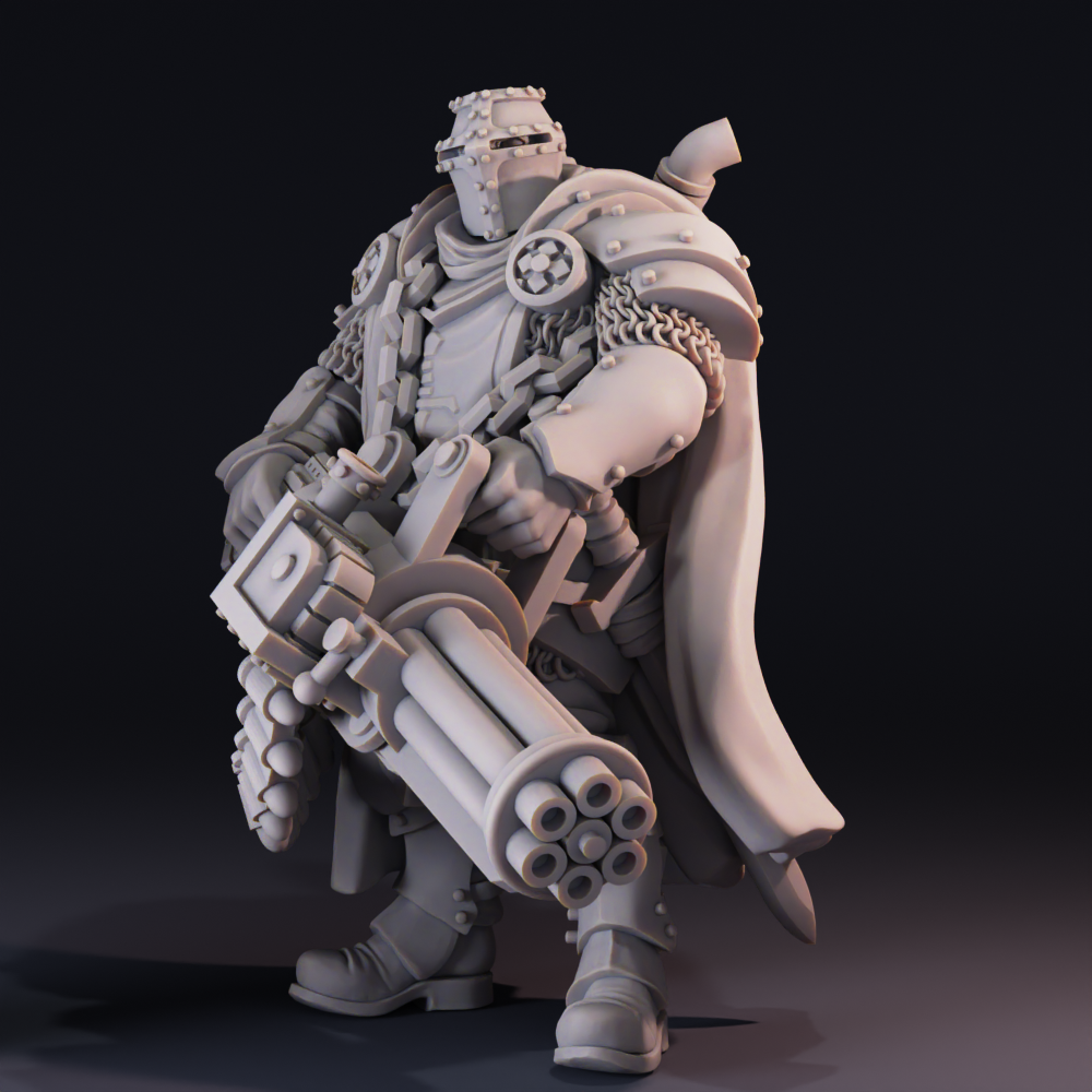 Mechanized Heavy Infantry McGewan, New Antioch Soldier for Trench Crusade by Michael Evans, is a proxy for Mechanised Heavy Infantry, in The Principality of New Antioch.