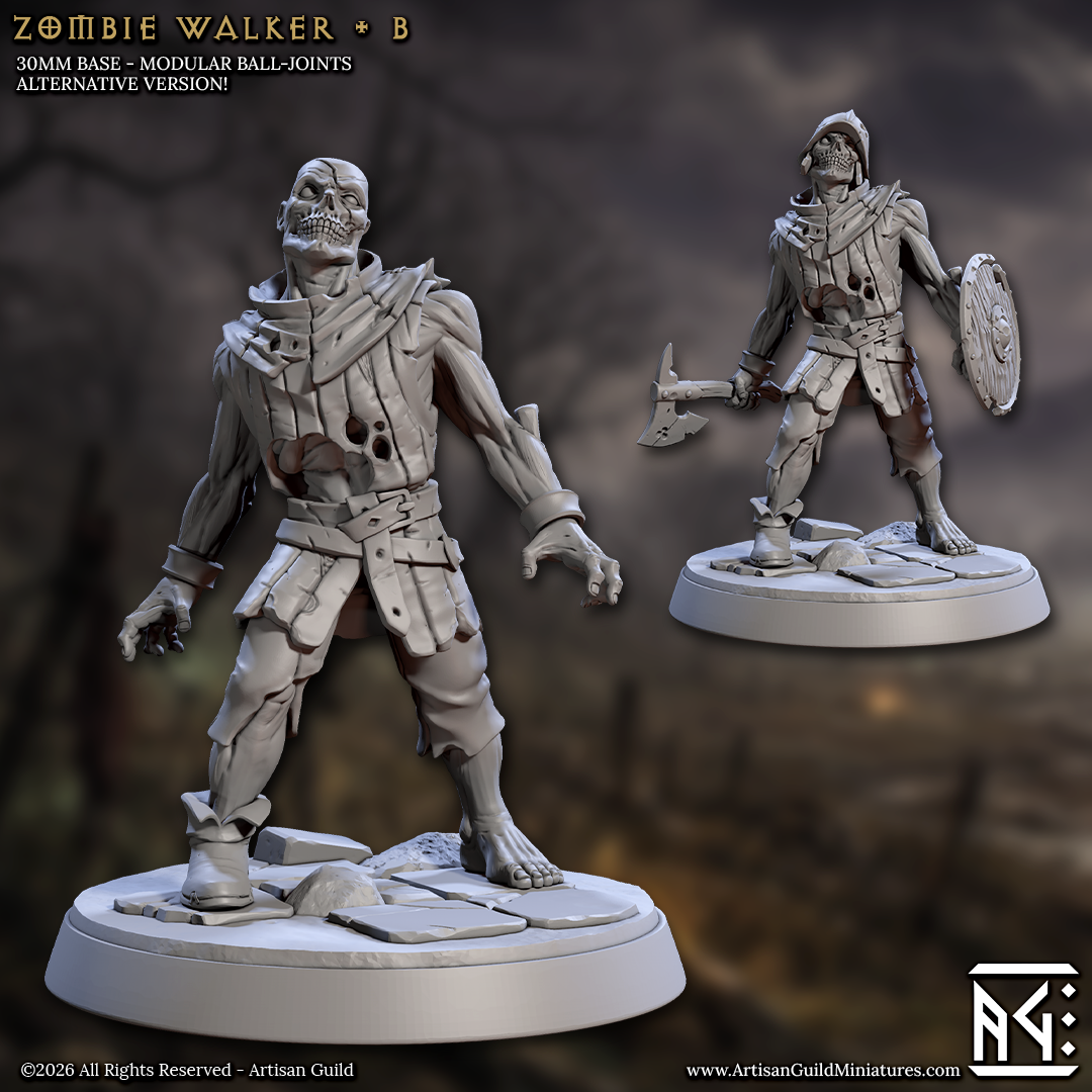 Zombie Walker - B (March of The Zombie Walkers) by Artisan Guild, is a proxy for Corpse Guard, in Cult of the Black Grail.