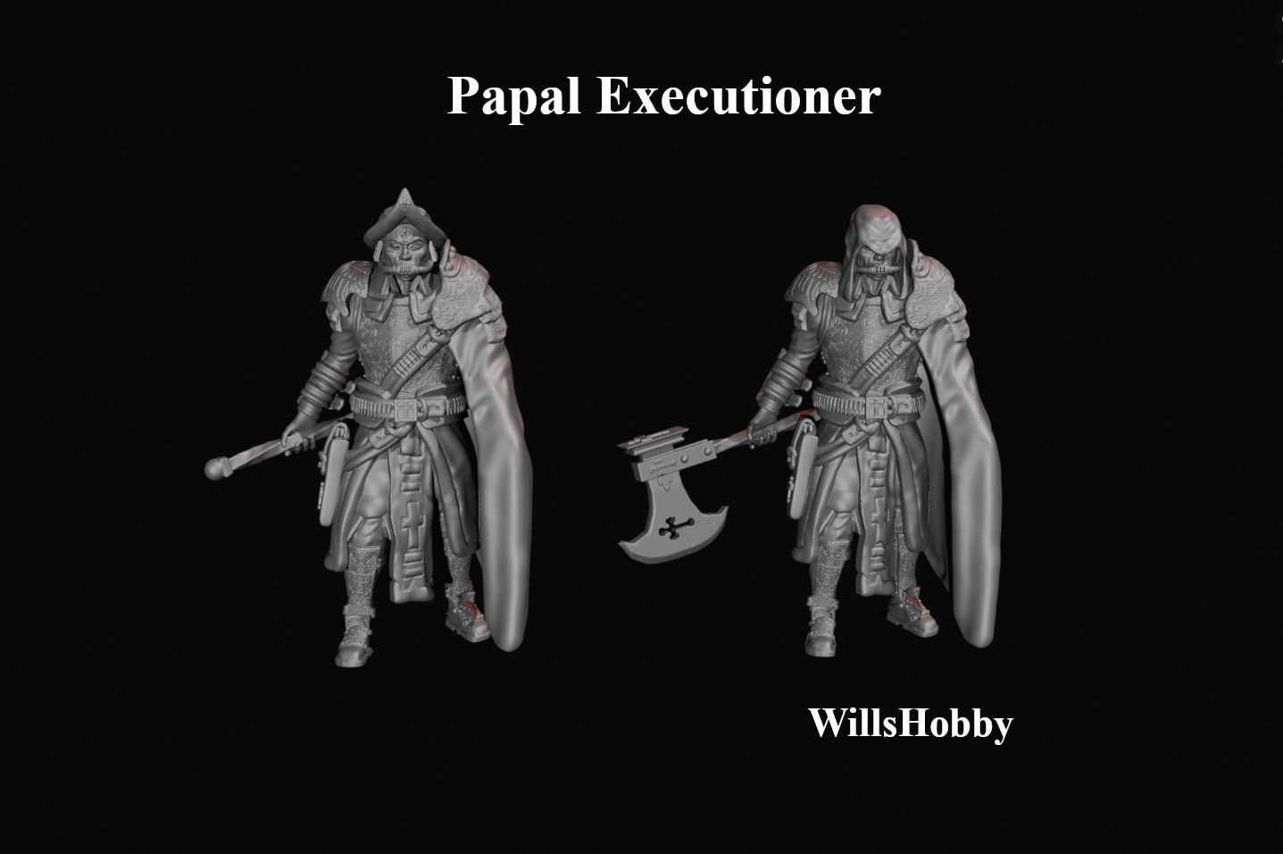 Papal Executioner by Wills Hobby, is a proxy for Castigator, Lieutenant, Witchburner, in The Principality of New Antioch, Trench Pilgrims.