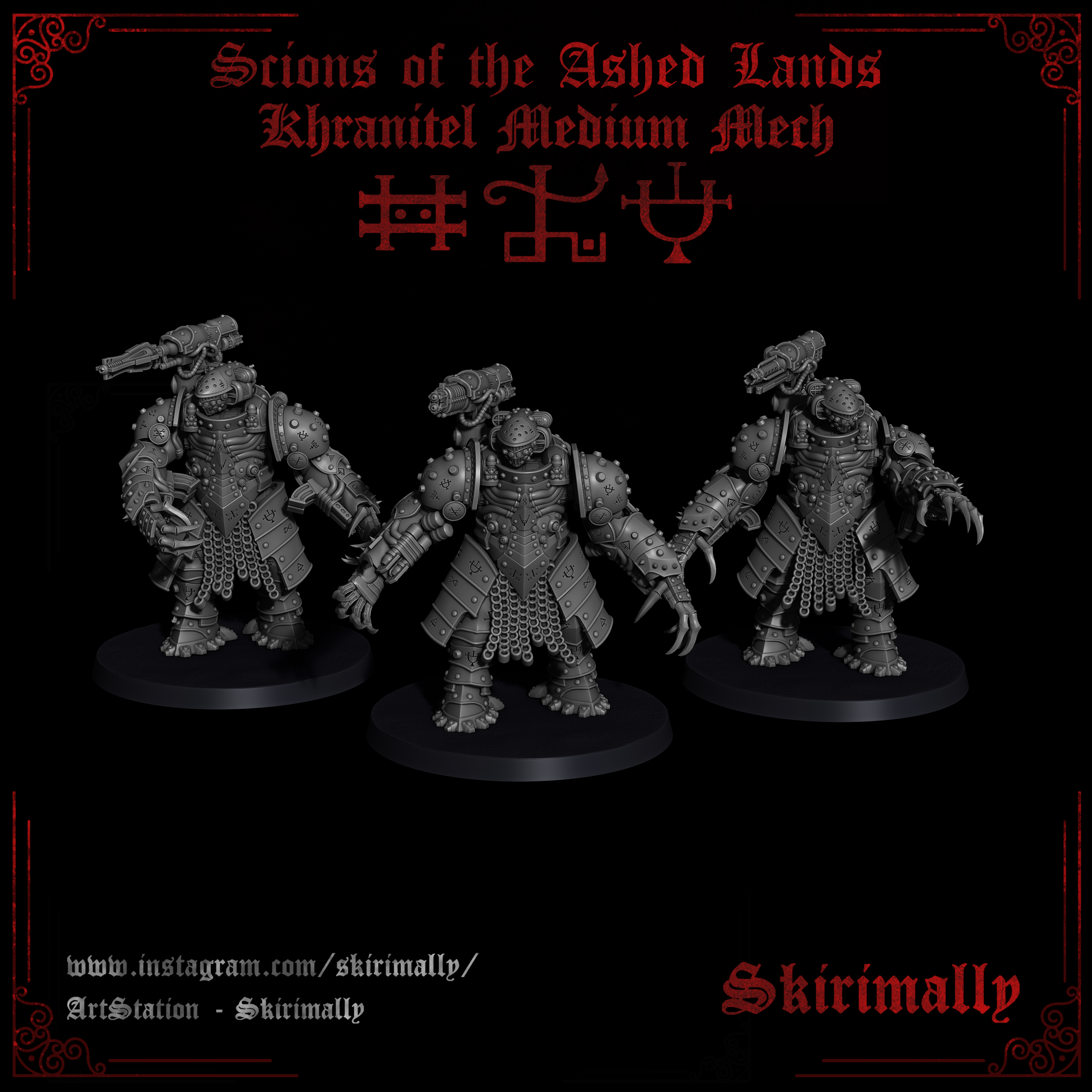 Kharanitel Medium Mech by Skirimally, is a proxy for Death Commando, in Heretic Legion.