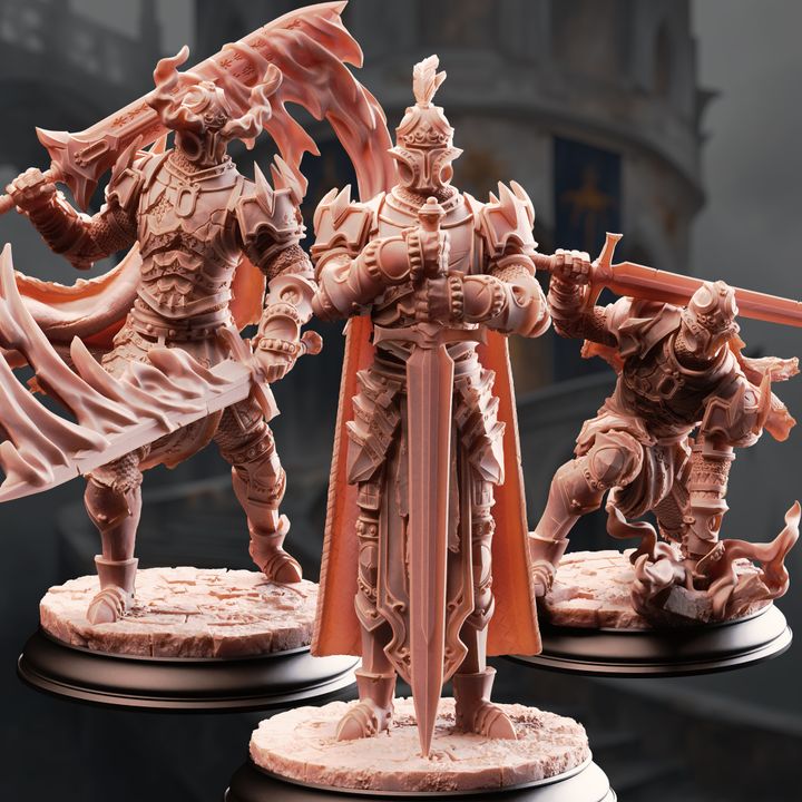 Arcane Armor - Knights of the Bastion (Trio Bundle) by DM-Stash, is a proxy for Hell Knight, in Court of the Seven Headed Serpent.