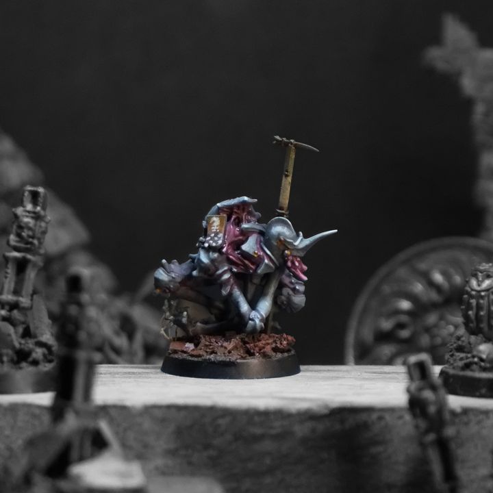Twisted Knight by BlightBones, is a proxy for Hell Knight, Plague Knight, in Court of the Seven Headed Serpent, Cult of the Black Grail.