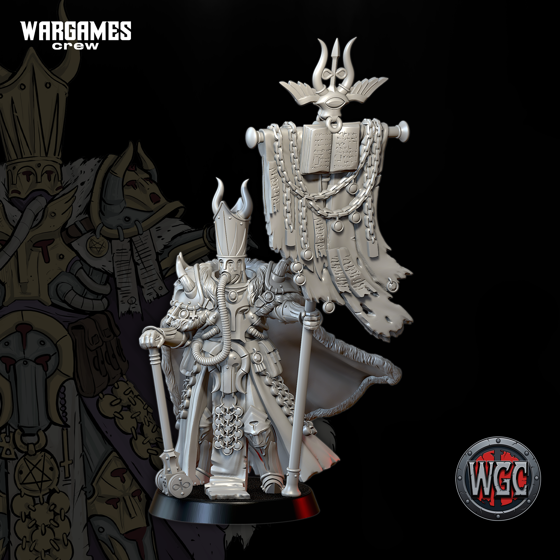 Gilded Consecrated in Corrupted Armour by WargamesCrew, is a proxy for Hell Knight, in Court of the Seven Headed Serpent.