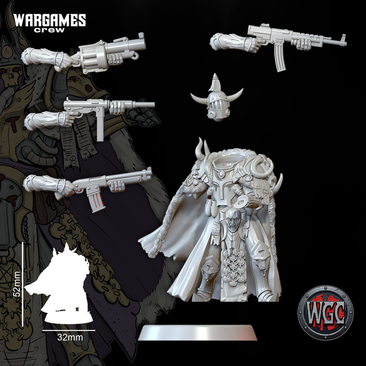 The Gilded Consecrated #4 (Annointed) by WargamesCrew, is a proxy for Hell Knight, in Court of the Seven Headed Serpent.