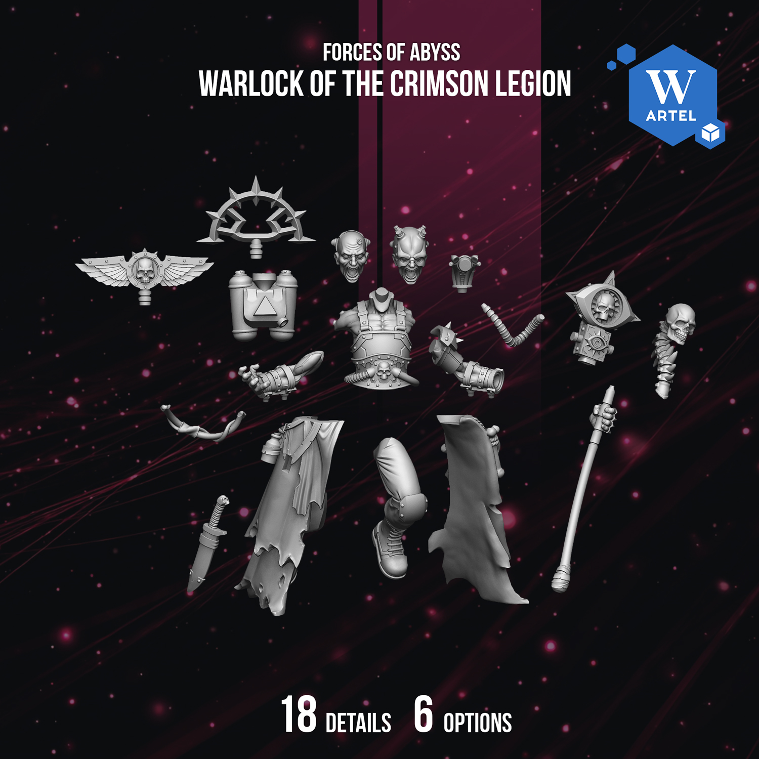 Warlock of the Crimson Legion - Artel W by STL Miniatures - Image 2