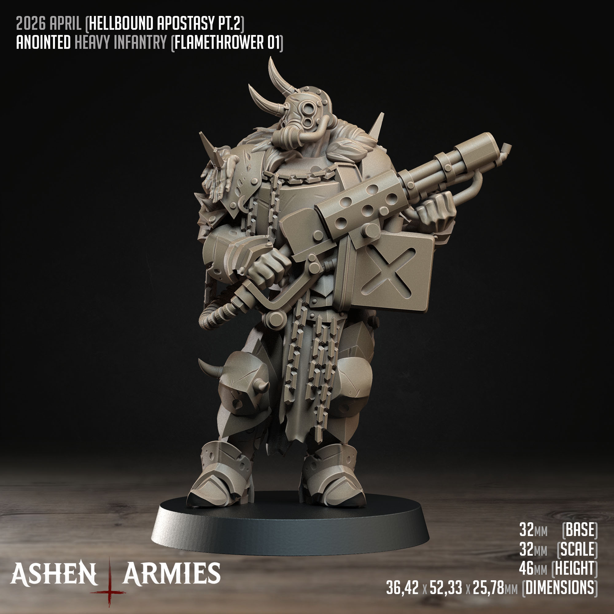 Hellbound Apostasy - Anointed Heavy Infantry (6 Models) (12 Vers.) by Ashen Armies - Image 2