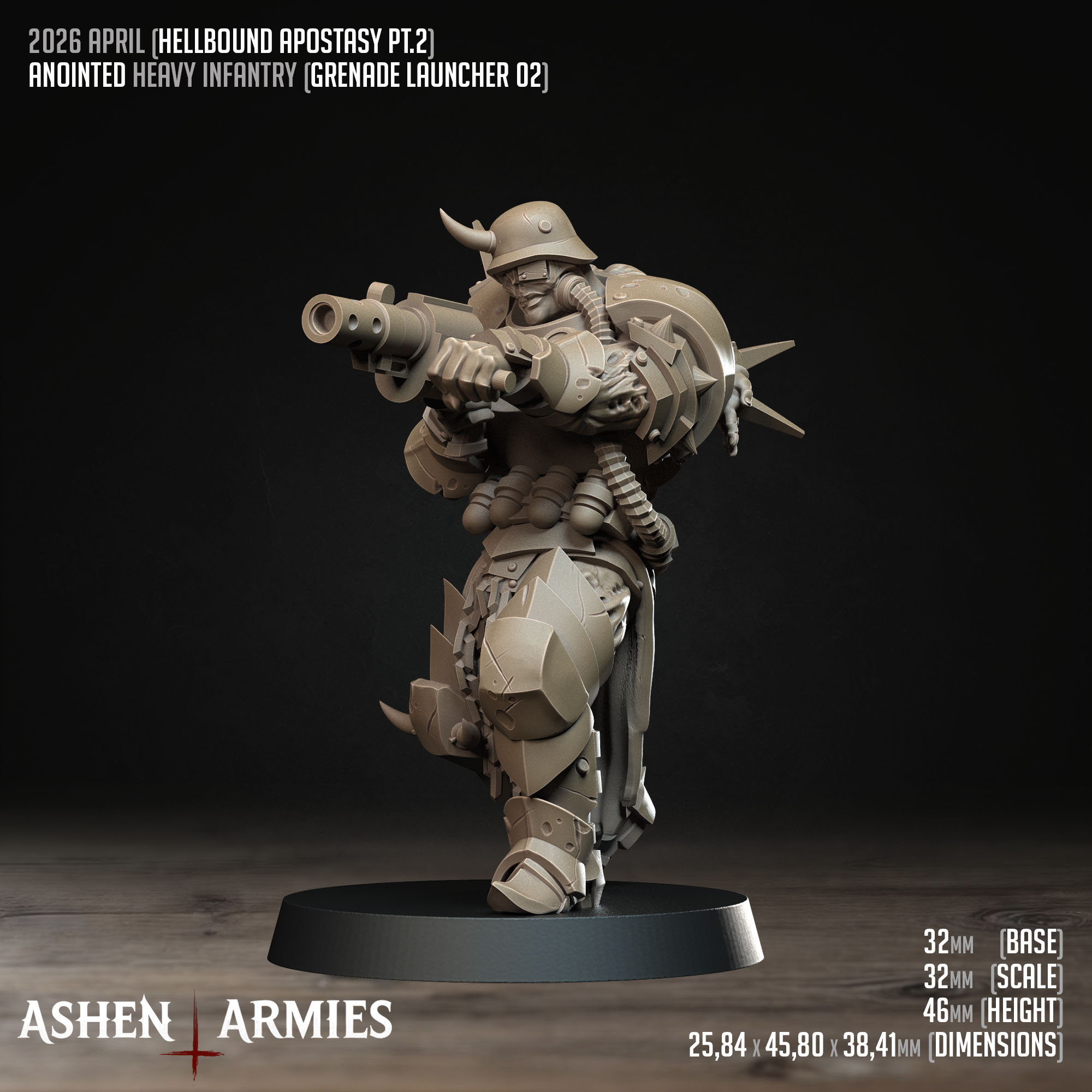 Hellbound Apostasy - Anointed Heavy Infantry (6 Models) (12 Vers.) by Ashen Armies - Image 5