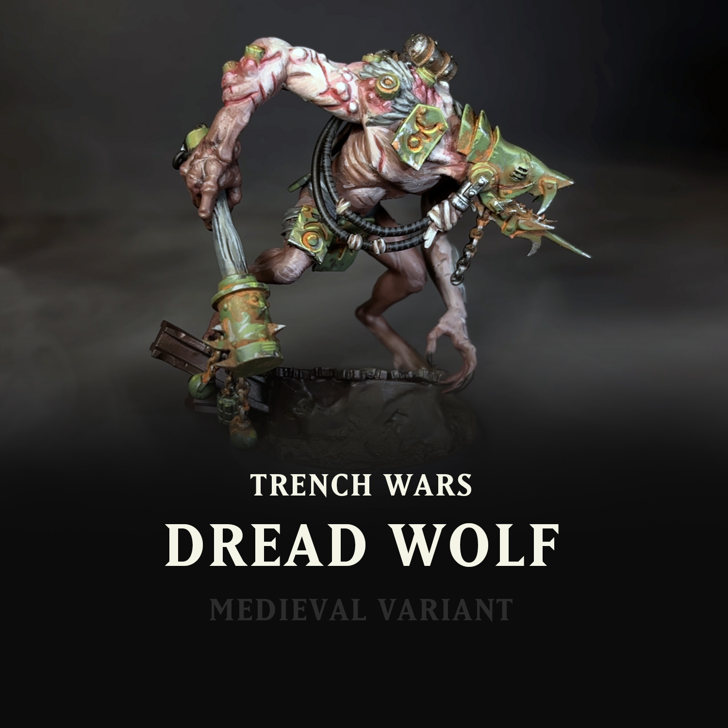 Dread Wolf - Medieval Variant by GRIMHOLD, is a proxy for War Wolf Assault Beast, in Heretic Legion.