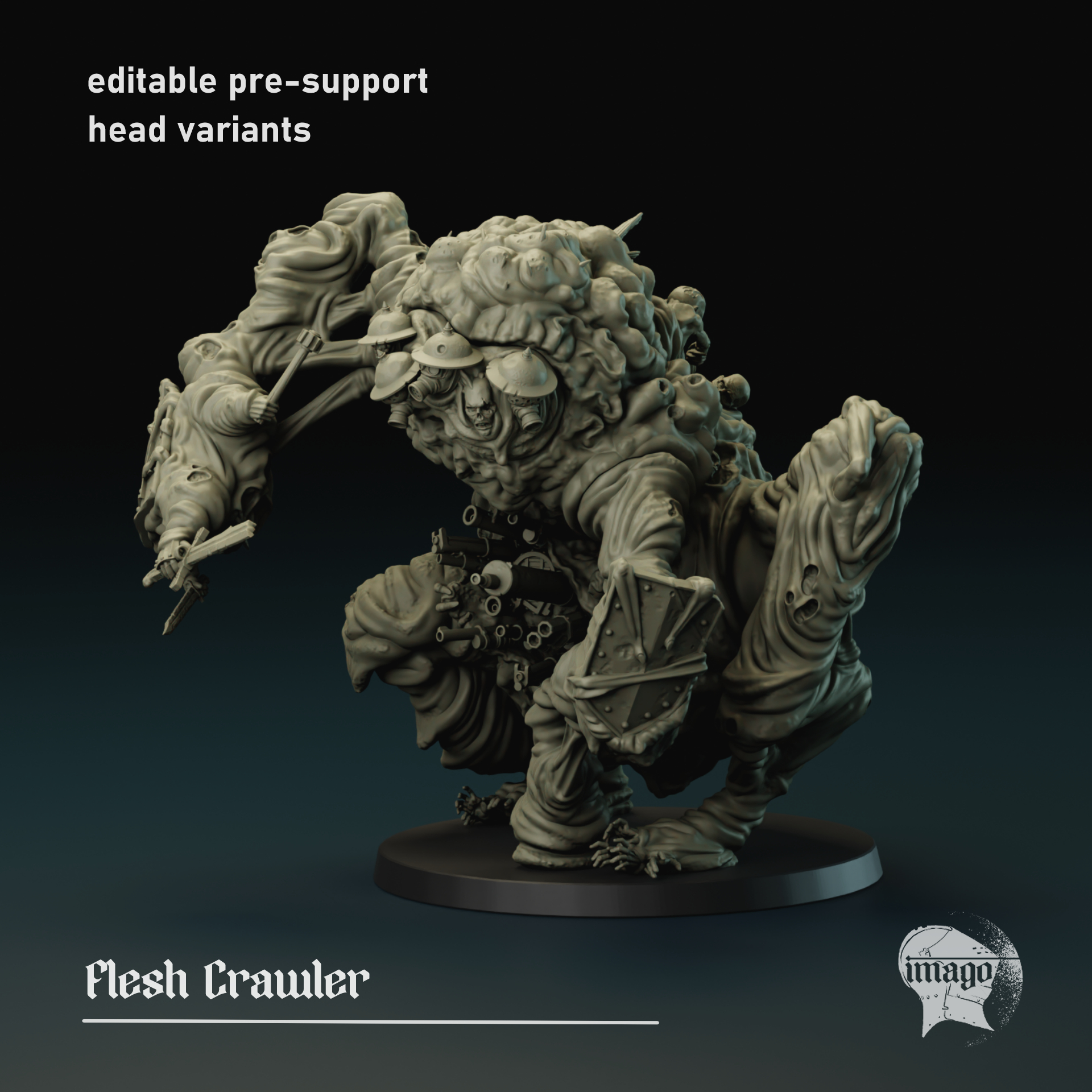 Flesh crawler by Imago Miniatures, is a proxy for Amalgam, in Cult of the Black Grail.