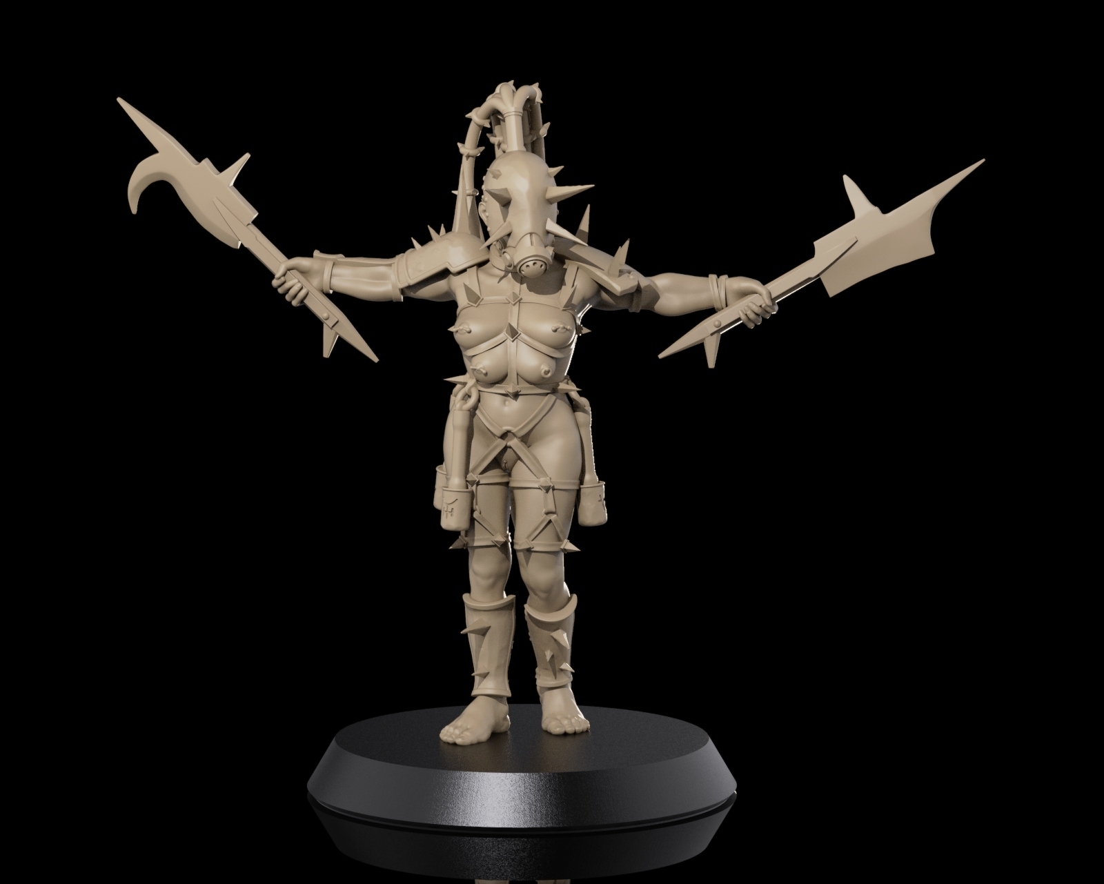 Trench Berserker by GREY_SCULPTOR, is a proxy for Barbed Wire Banchee, Death Commando, Heretic Chorister, Heretic Priest, Heretic Trooper, Wretched, in Court of the Seven Headed Serpent, Heretic Legion.