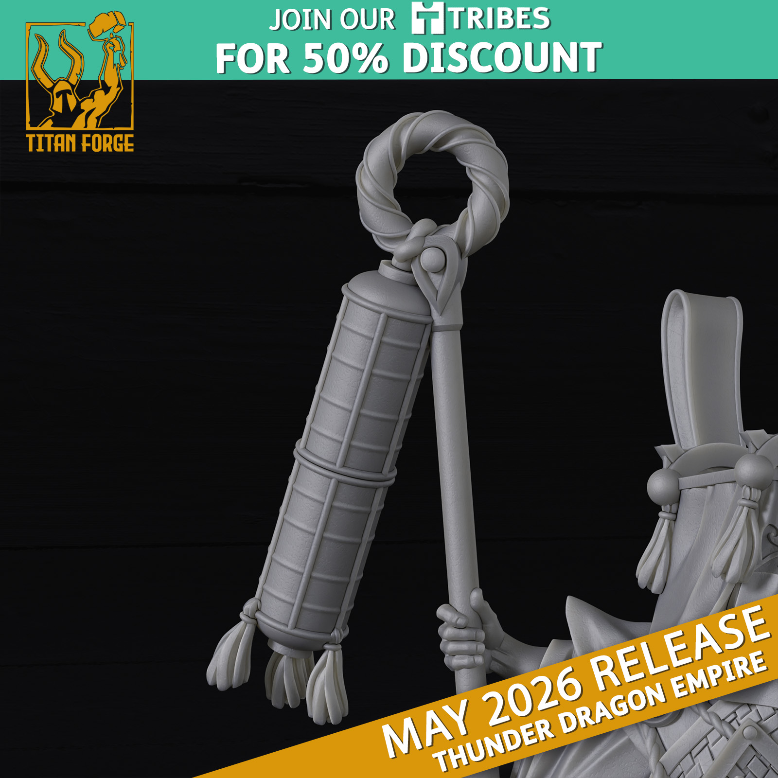 Thunder Mage - Thunder Dragon Empire - Titan Forge Miniatures May 2026 by Titan Forge Miniatures - Image 4