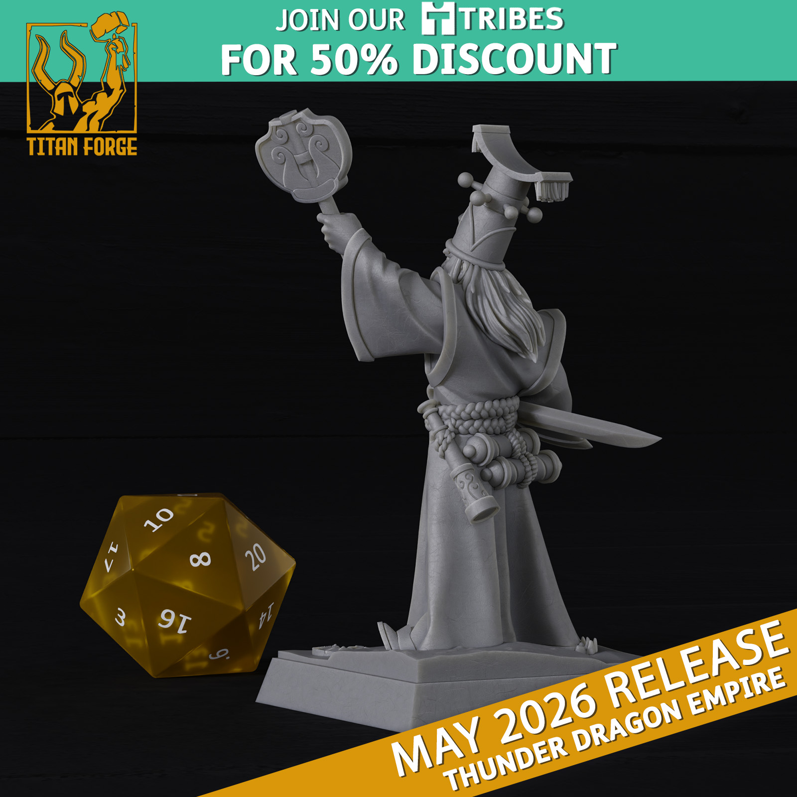 Astronomancer - Thunder Dragon Empire - Titan Forge Miniatures May 2026 by Titan Forge Miniatures - Image 2
