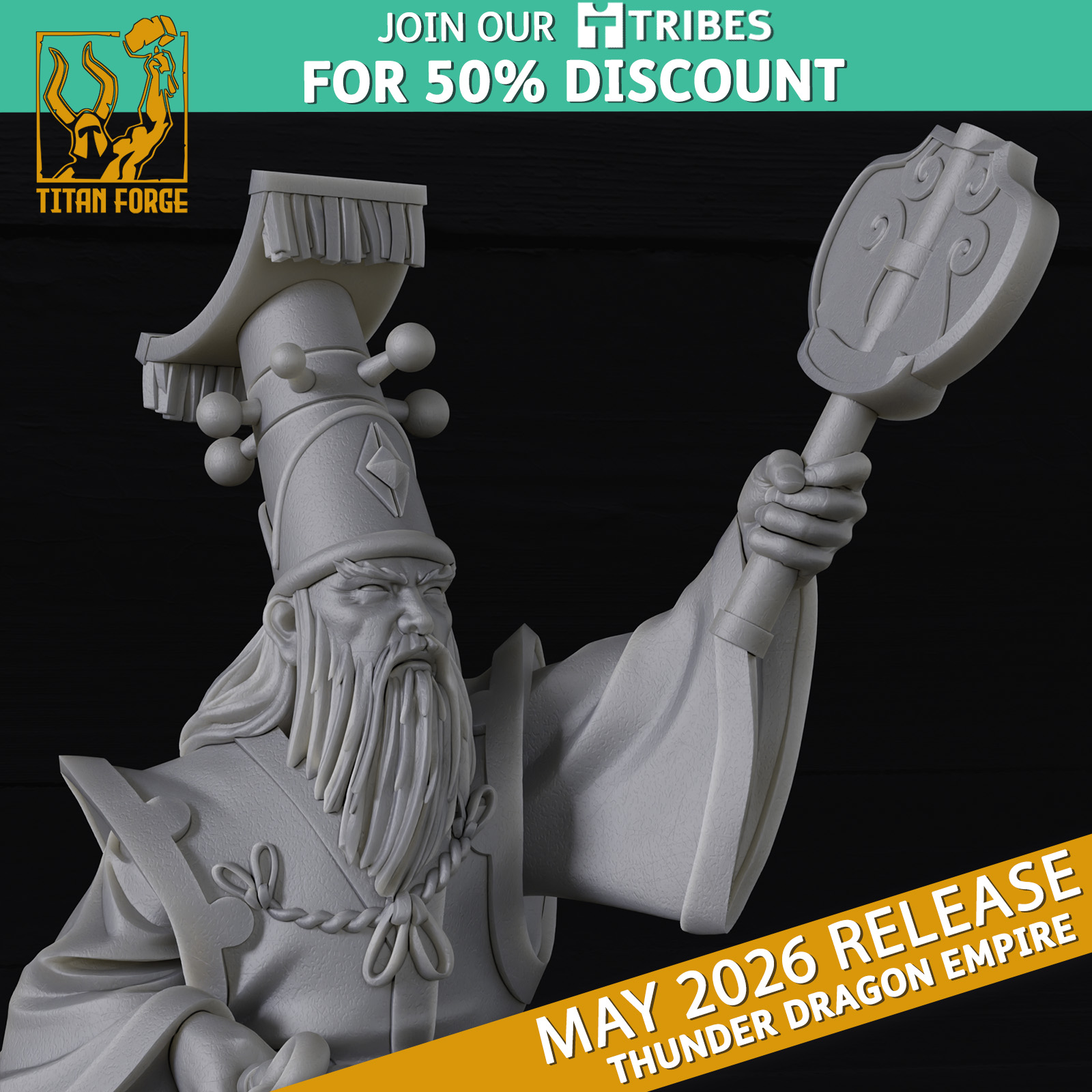 Astronomancer - Thunder Dragon Empire - Titan Forge Miniatures May 2026 by Titan Forge Miniatures - Image 3