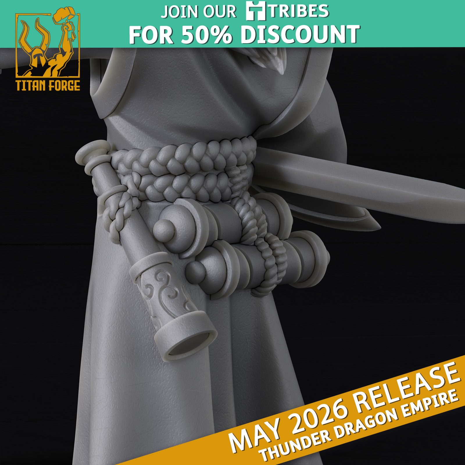 Astronomancer - Thunder Dragon Empire - Titan Forge Miniatures May 2026 by Titan Forge Miniatures - Image 4